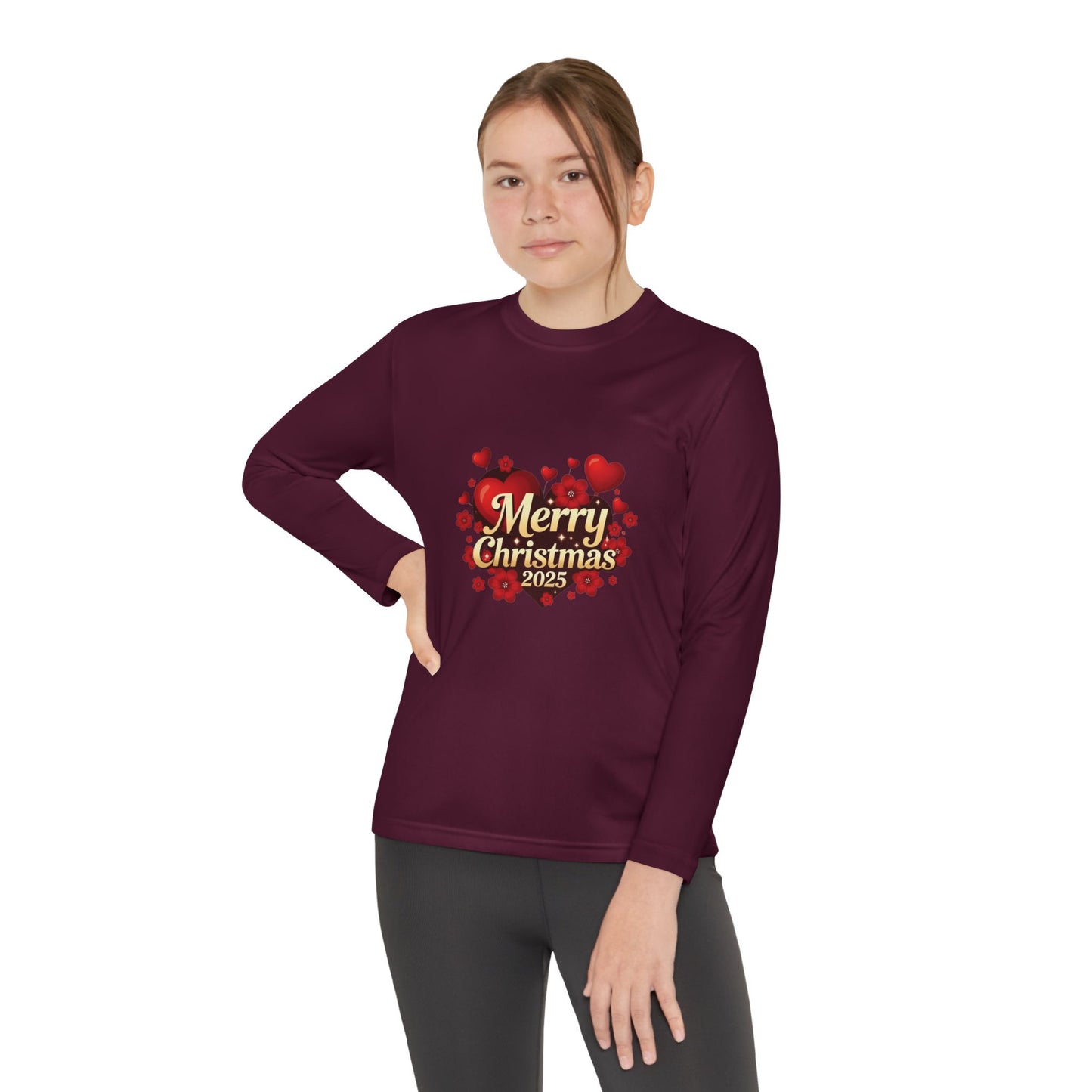 Youth Long Sleeve “Merry Christmas 2025” Holiday Tee