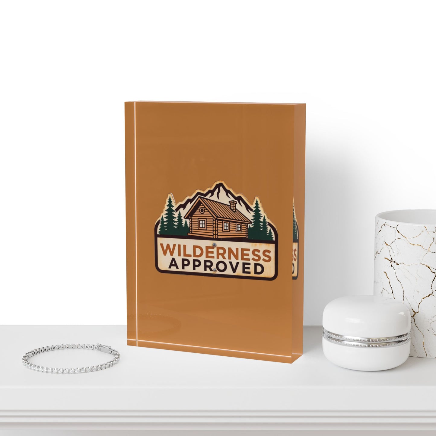 Wilderness Approved Photo Block - Rustic Cabin Wall Decor