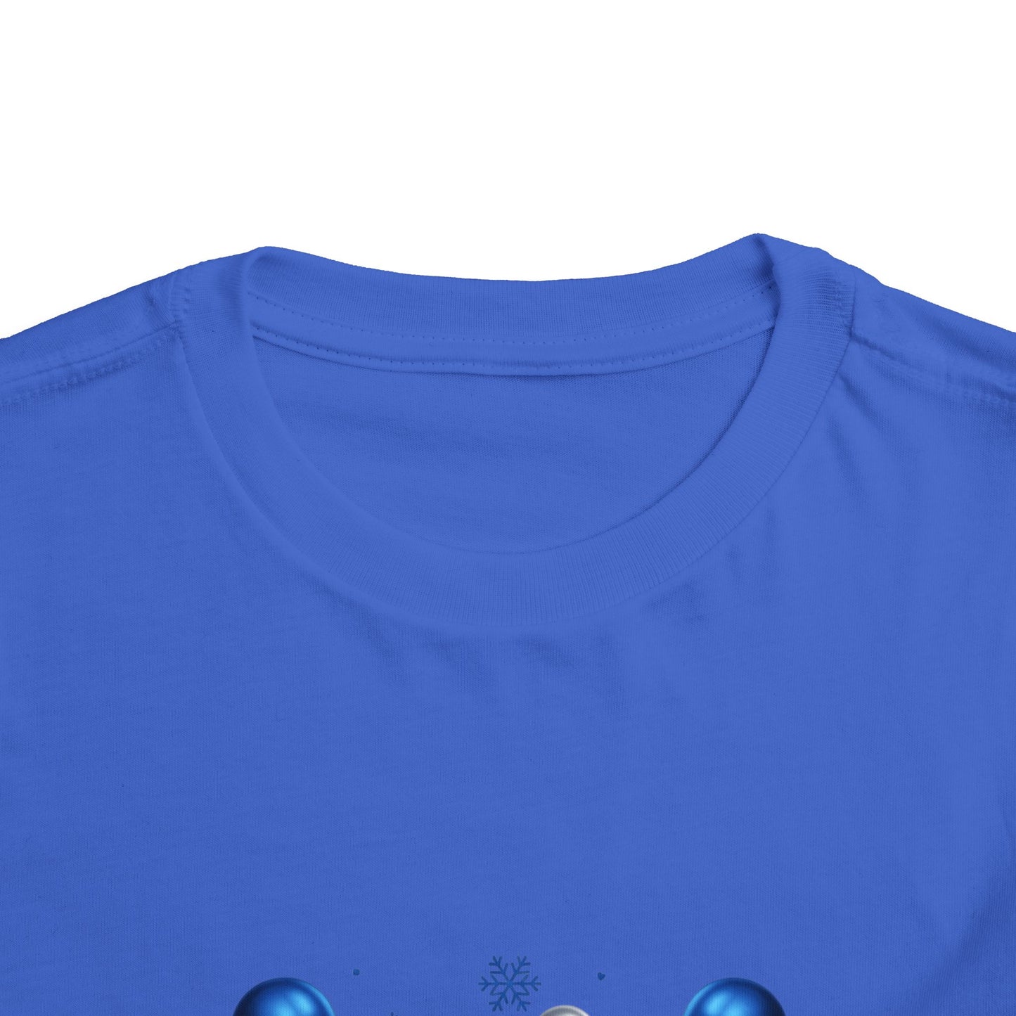 Toddler Tee — Merry Christmas 2025 Blue & Silver Balloon Design