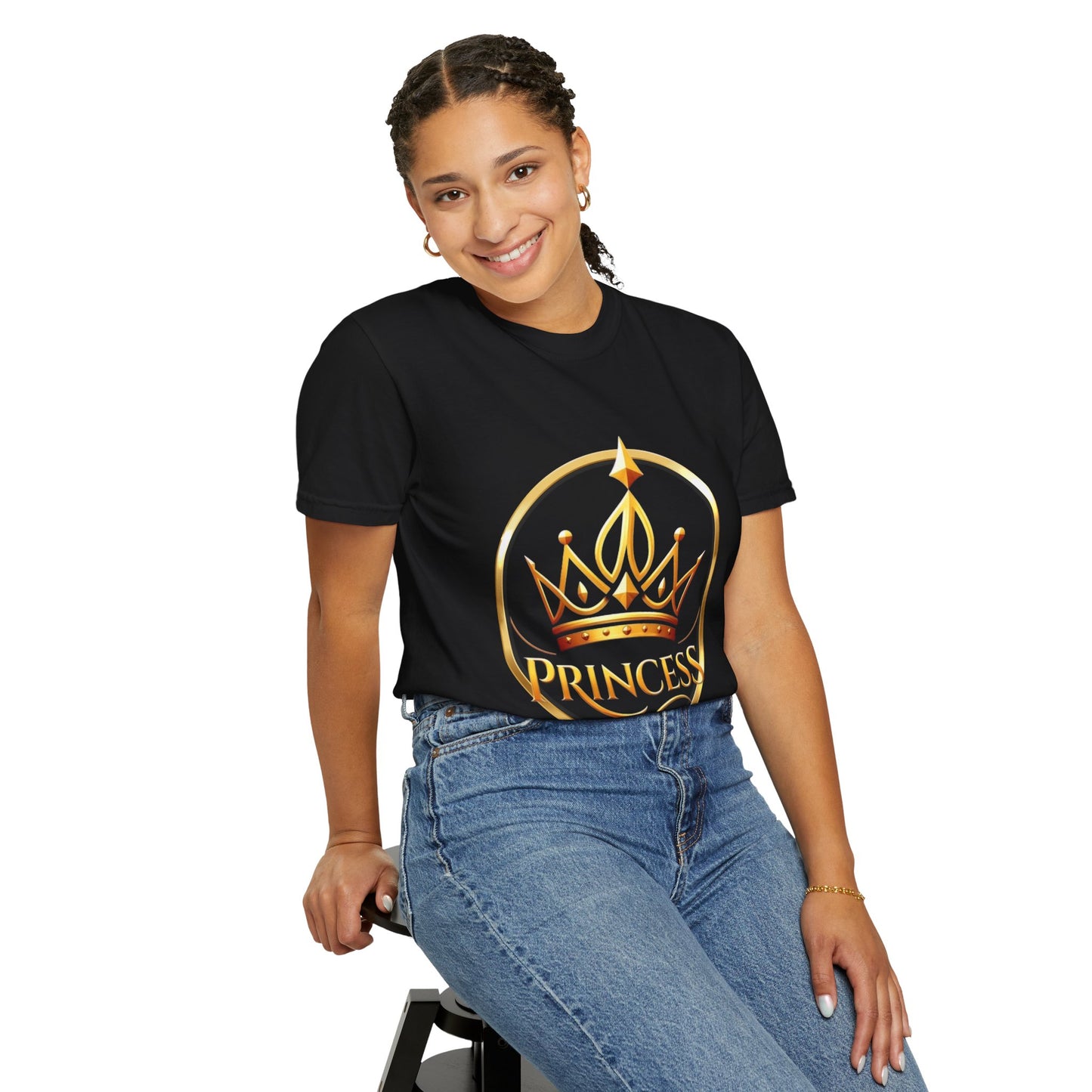 Princess Crown T‑Shirt — Gold Foil Royalty Graphic