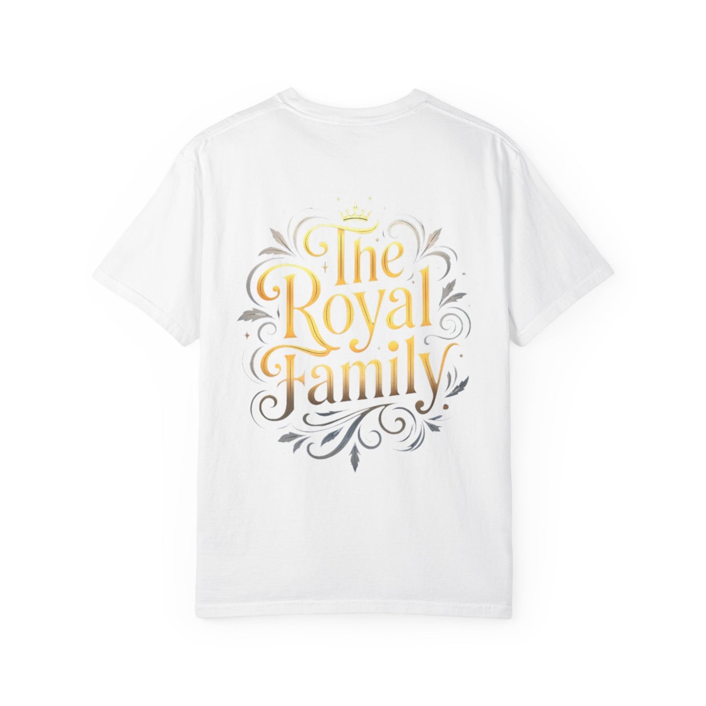 Queen Crown T-Shirt — Regal Gold Typography Tee for Her
