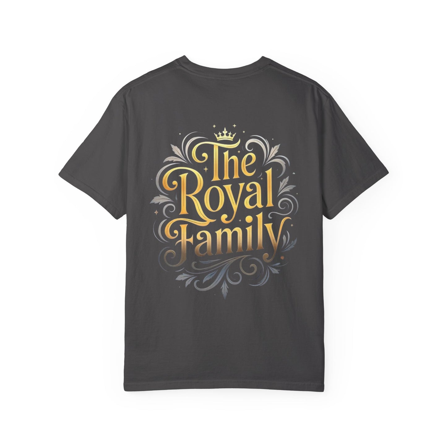 Queen Crown T-Shirt — Regal Gold Typography Tee for Her