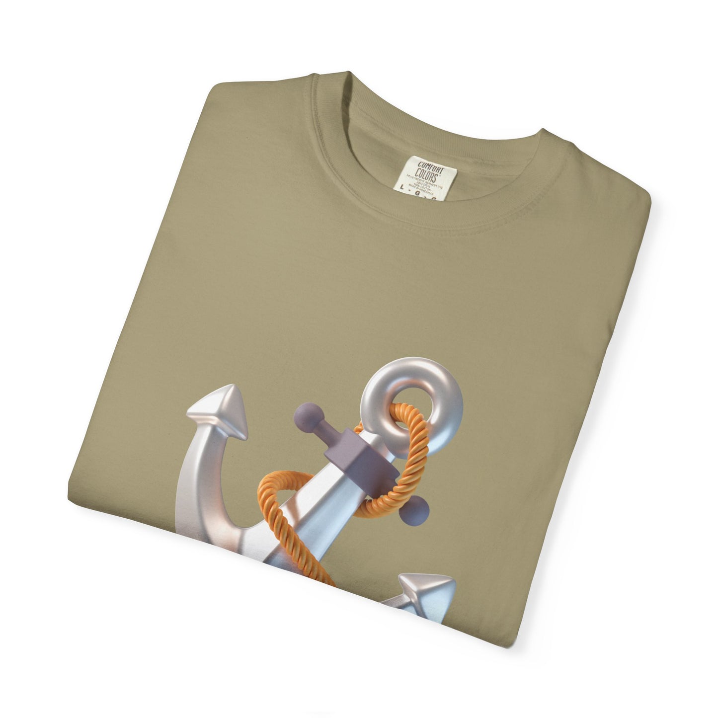 Faith-Inspired Unisex Garment-Dyed T-Shirt | 'In Jesus' Anchor Design