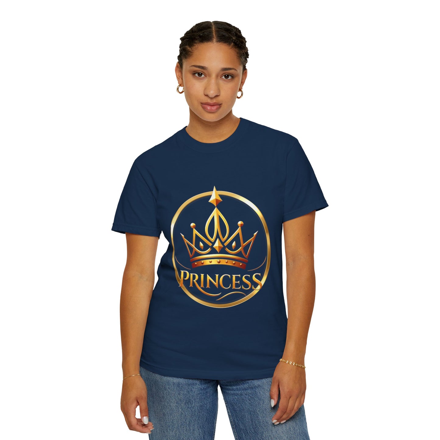 Princess Crown T‑Shirt — Gold Foil Royalty Graphic