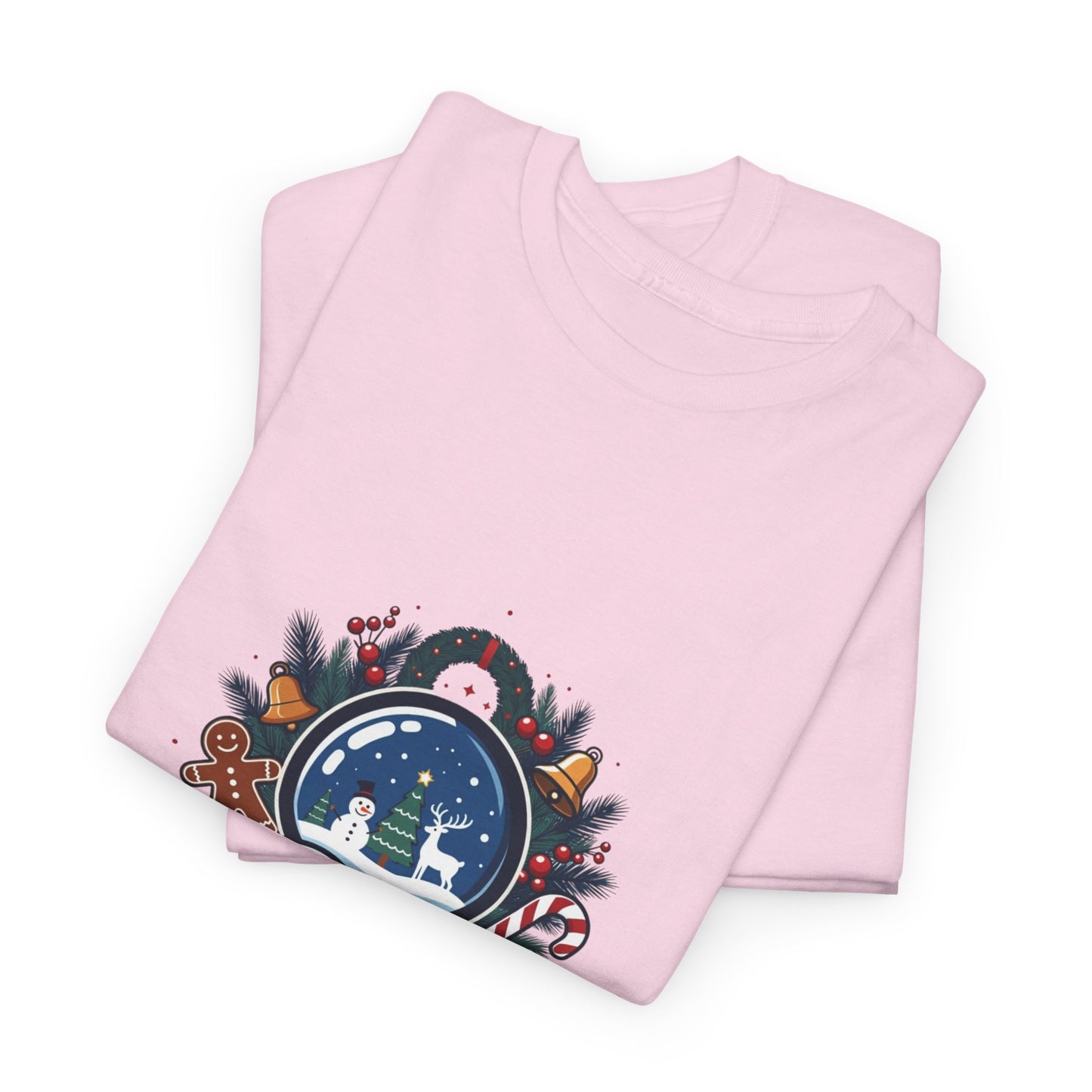 Christmas Tee — "Lost in a Christmas Tale" Snow Globe Graphic Shirt