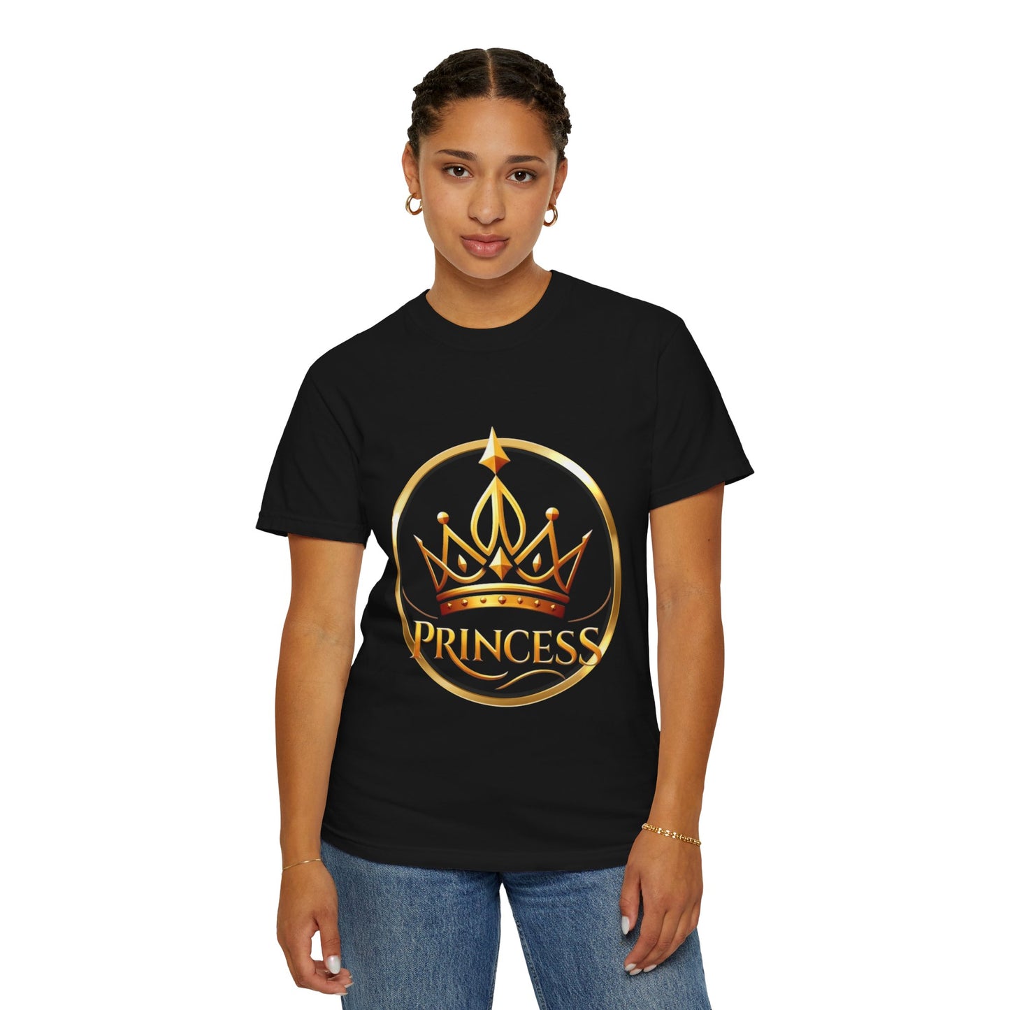 Princess Crown T‑Shirt — Gold Foil Royalty Graphic