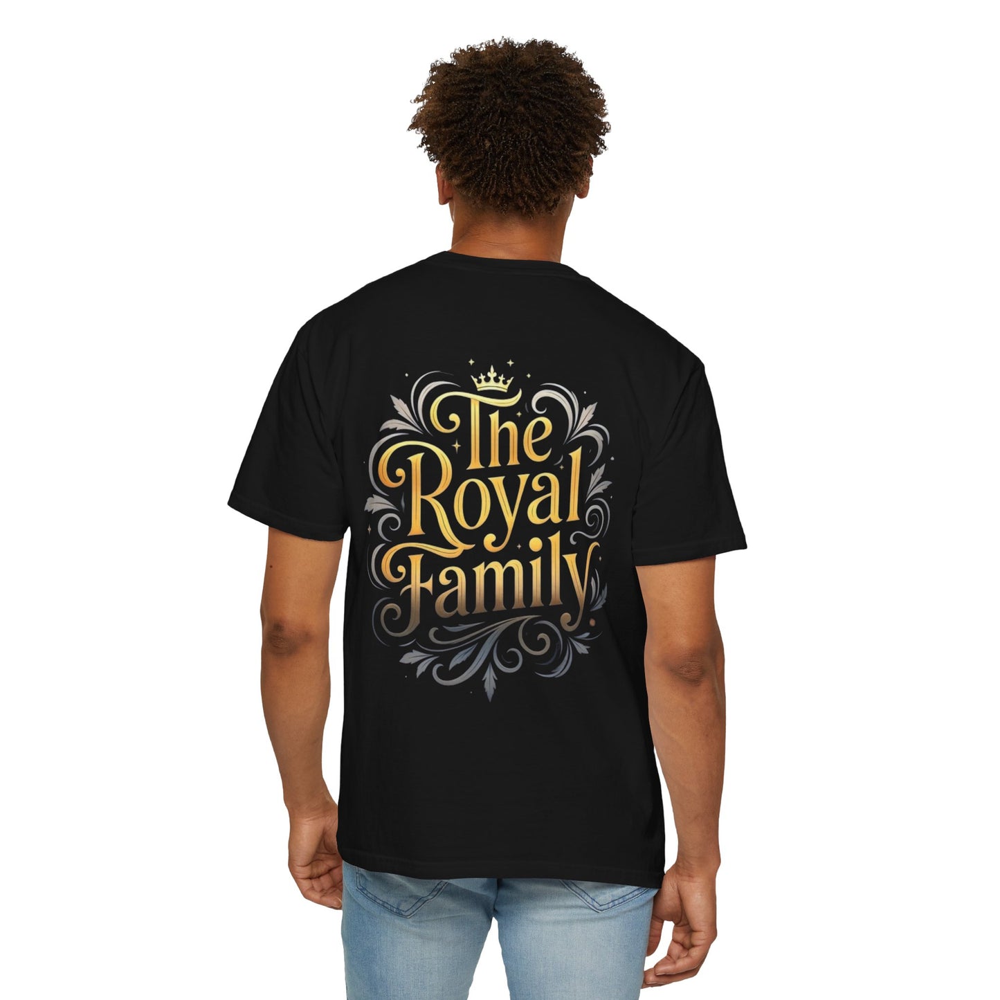 King Crown T-Shirt — Metallic Gold 'King' Graphic Tee