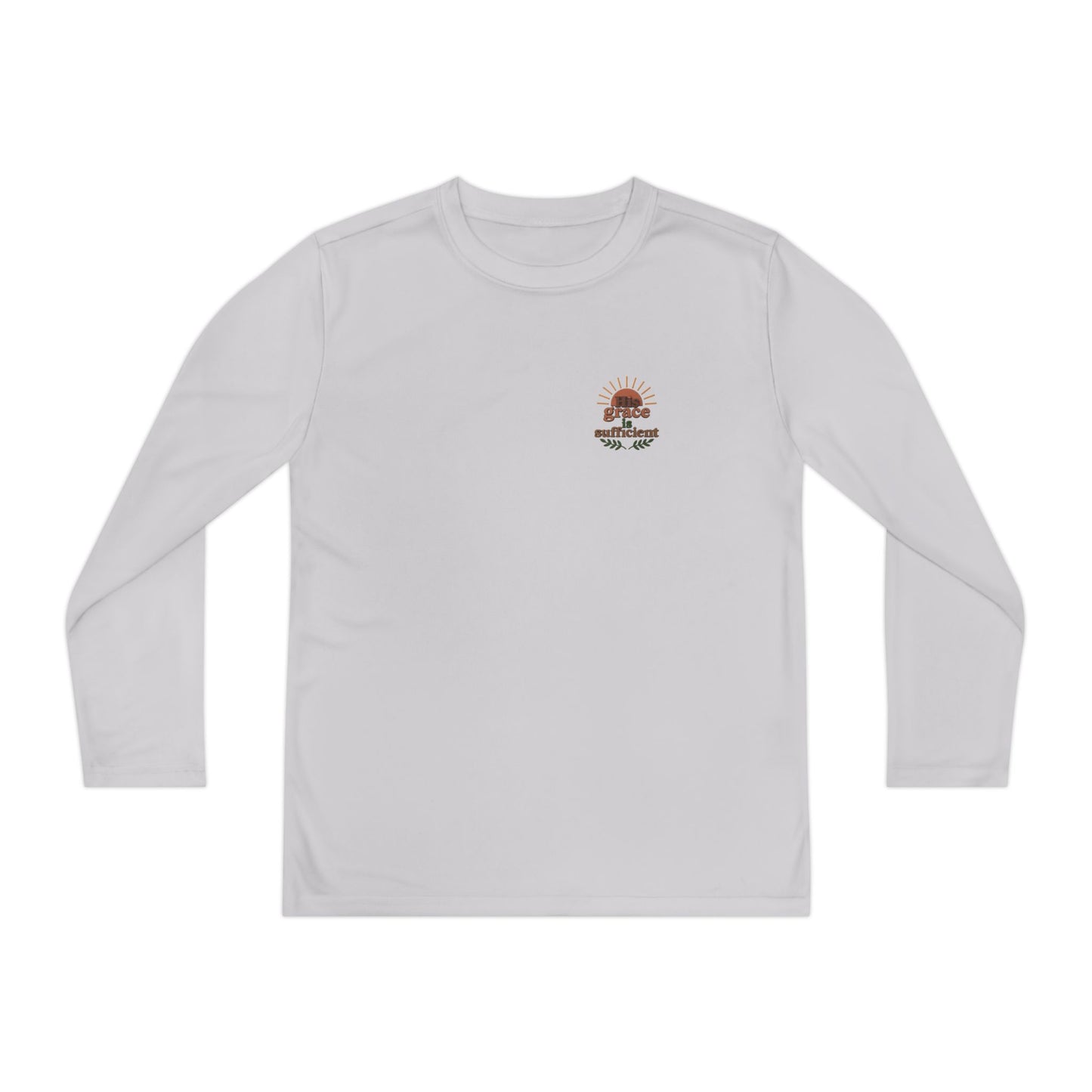 Youth Long Sleeve Tee - 'His Grace is Sufficient' Inspirational Shirt