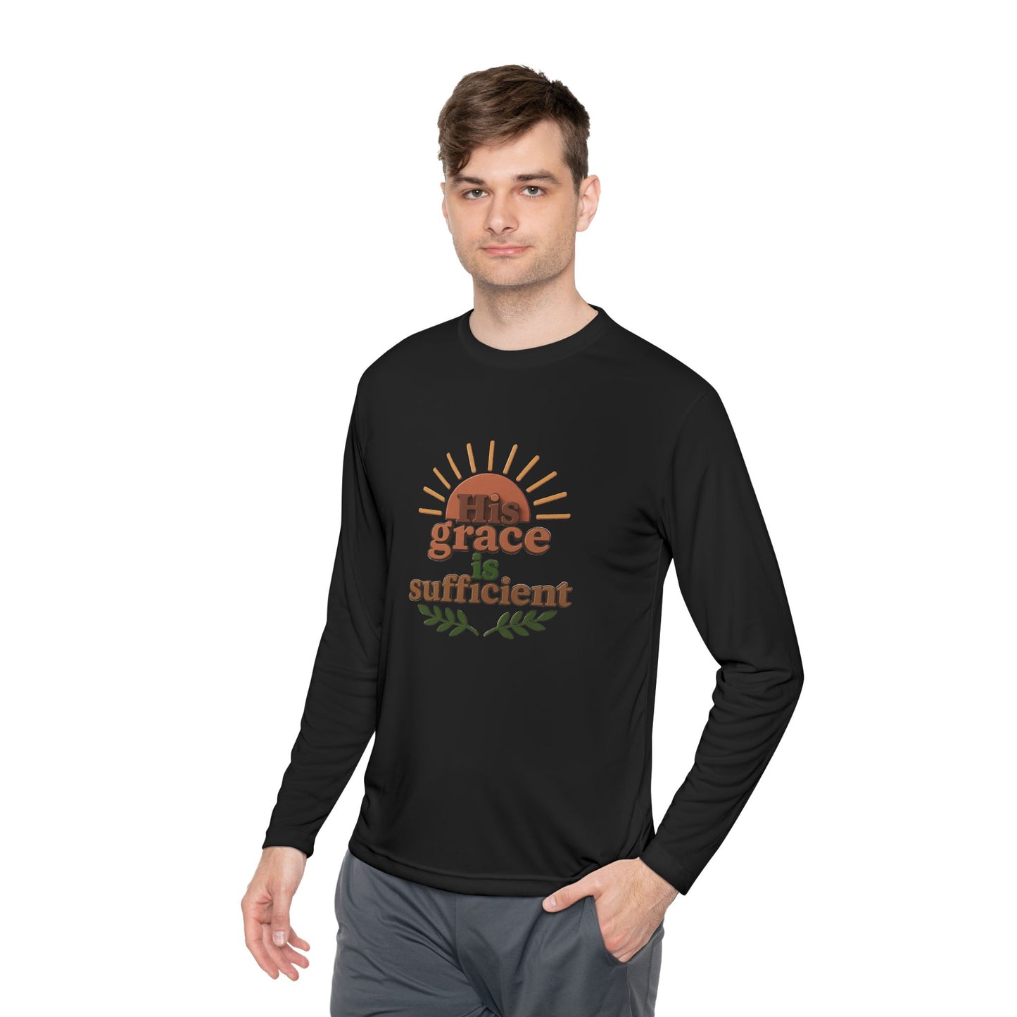 Grace Sufficient Long Sleeve Tee - Unisex Inspirational Shirt