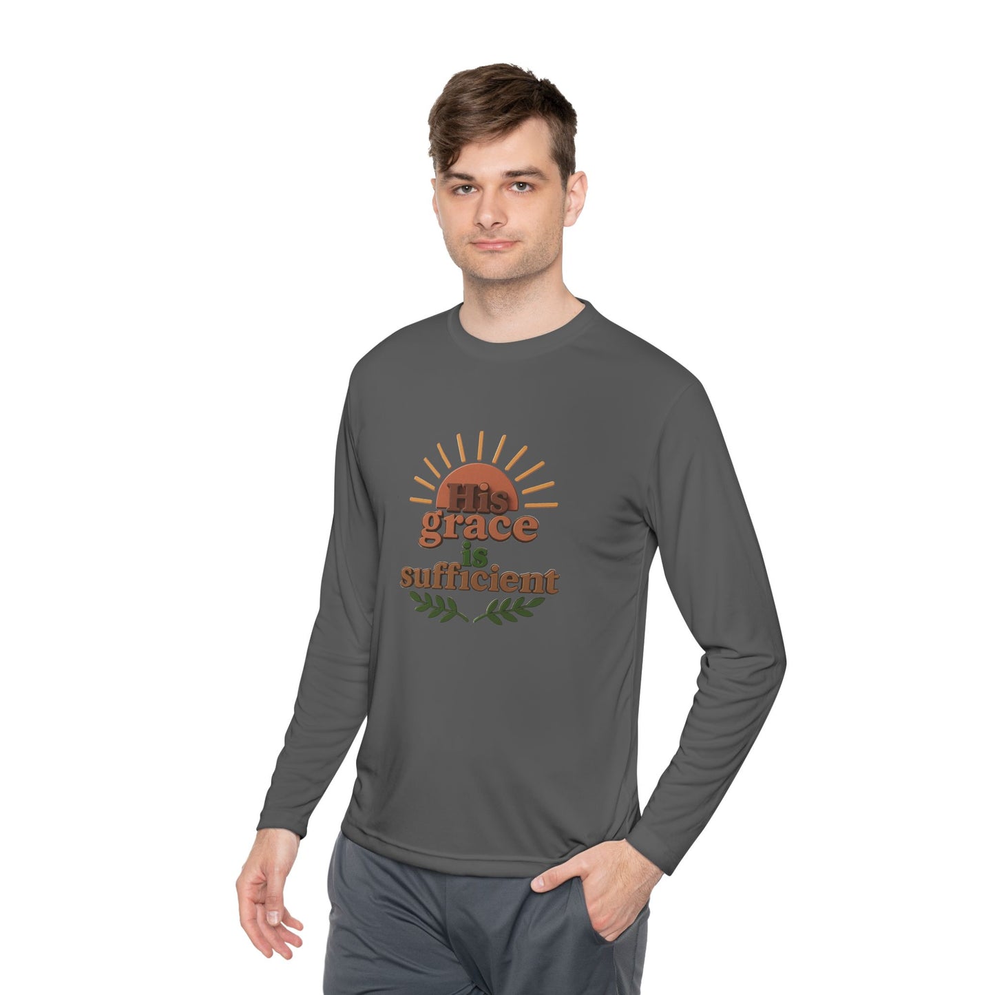 Grace Sufficient Long Sleeve Tee - Unisex Inspirational Shirt