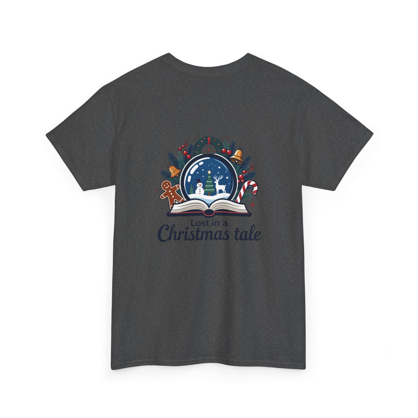Christmas Tee — "Lost in a Christmas Tale" Snow Globe Graphic Shirt