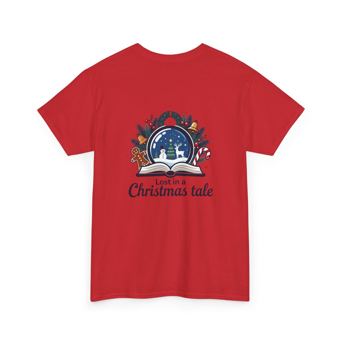 Christmas Tee — "Lost in a Christmas Tale" Snow Globe Graphic Shirt