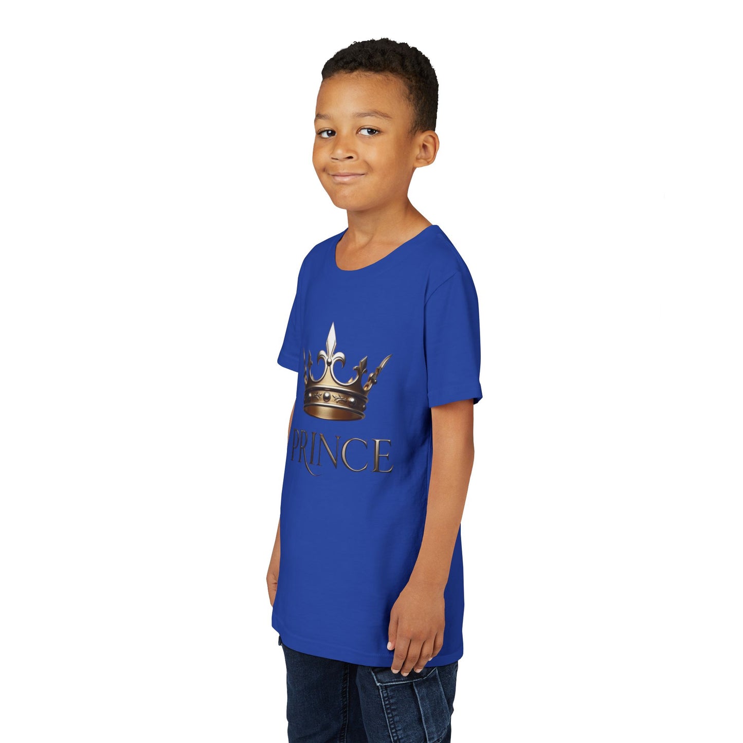Youth Prince T‑Shirt – Gold Crown "Prince" Front & "The Royal Family" Back