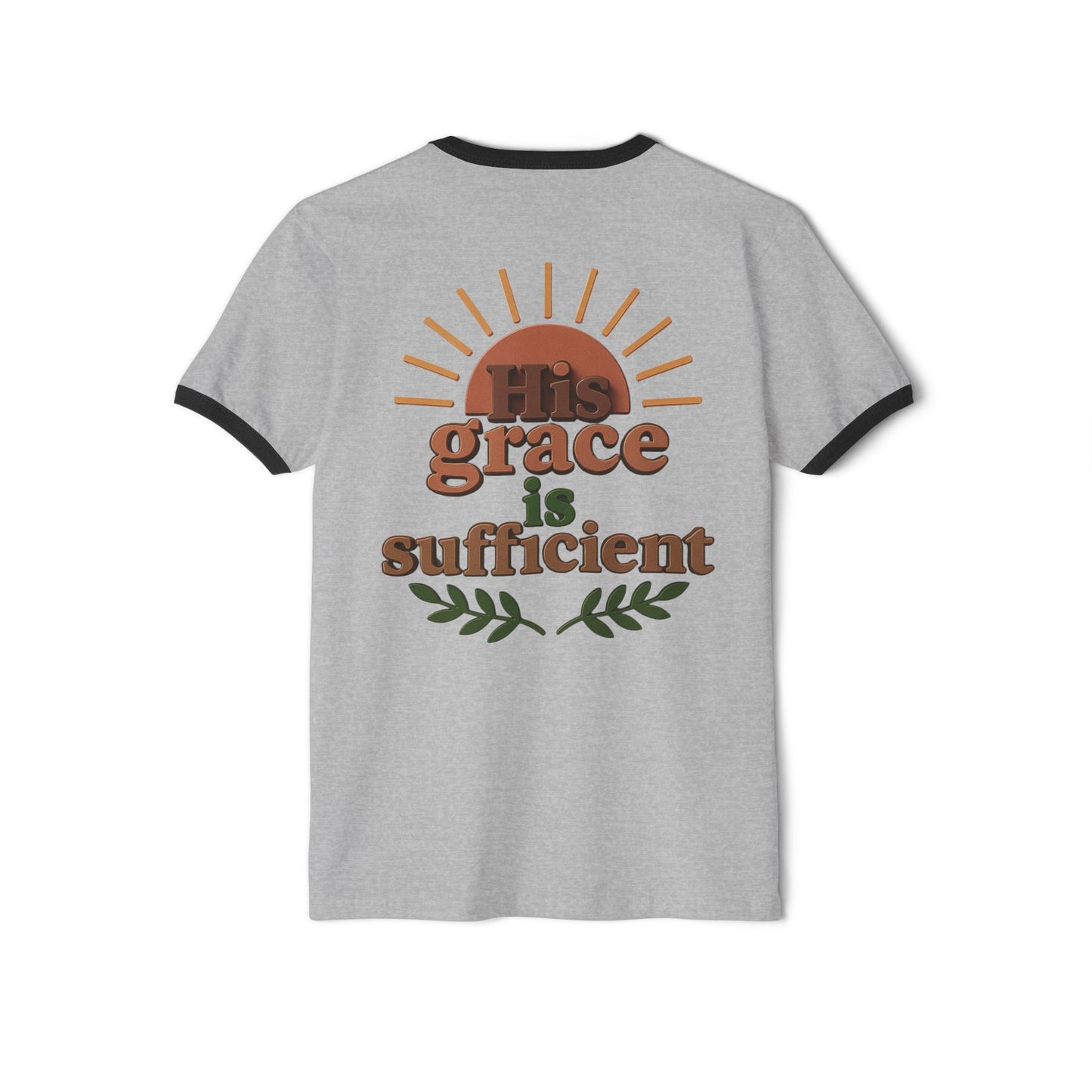 His Grace Is Sufficient Unisex Cotton Ringer T-Shirt
