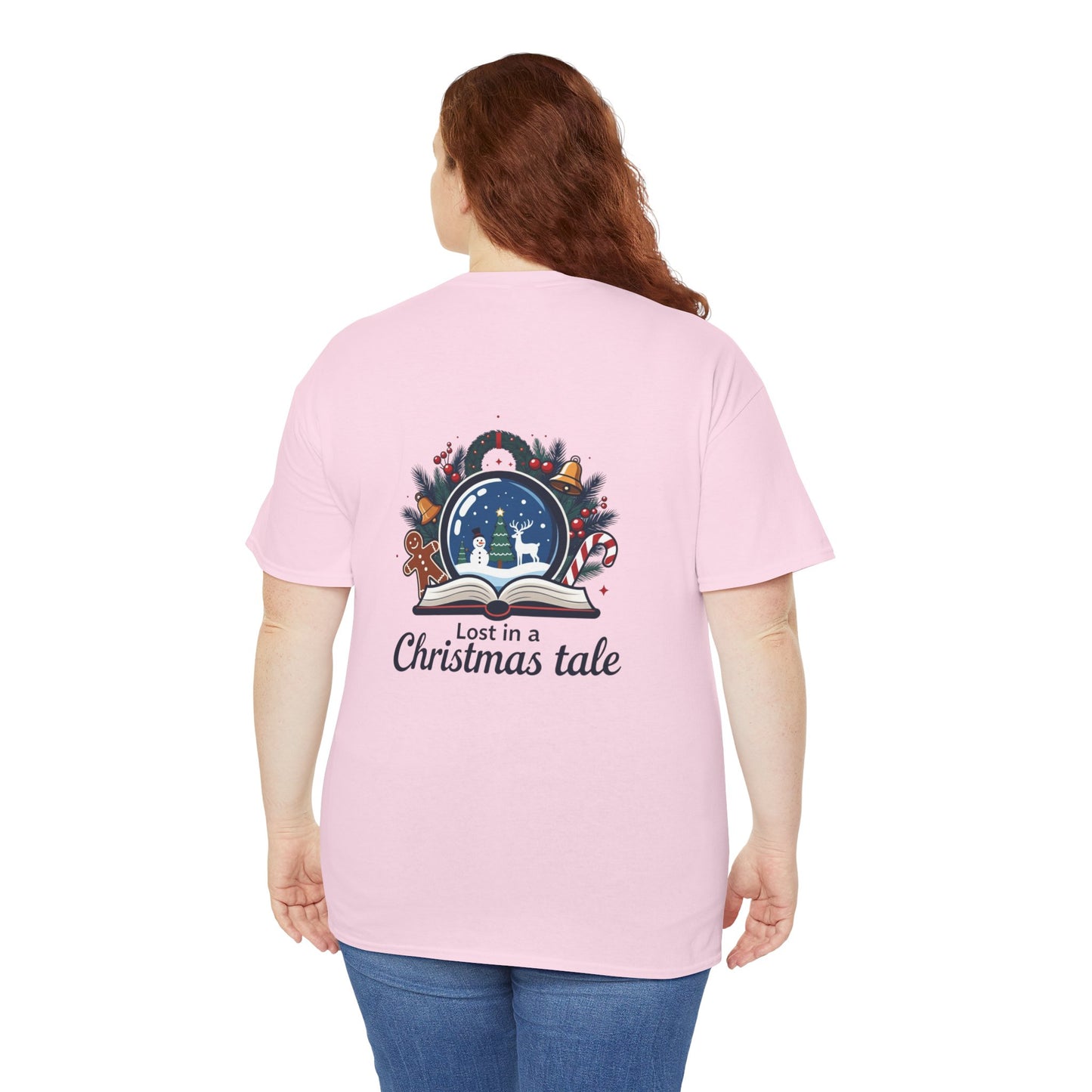 Christmas Tee — "Lost in a Christmas Tale" Snow Globe Graphic Shirt
