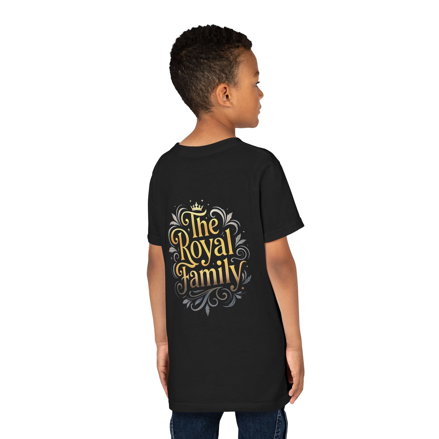 Youth Prince T‑Shirt – Gold Crown "Prince" Front & "The Royal Family" Back