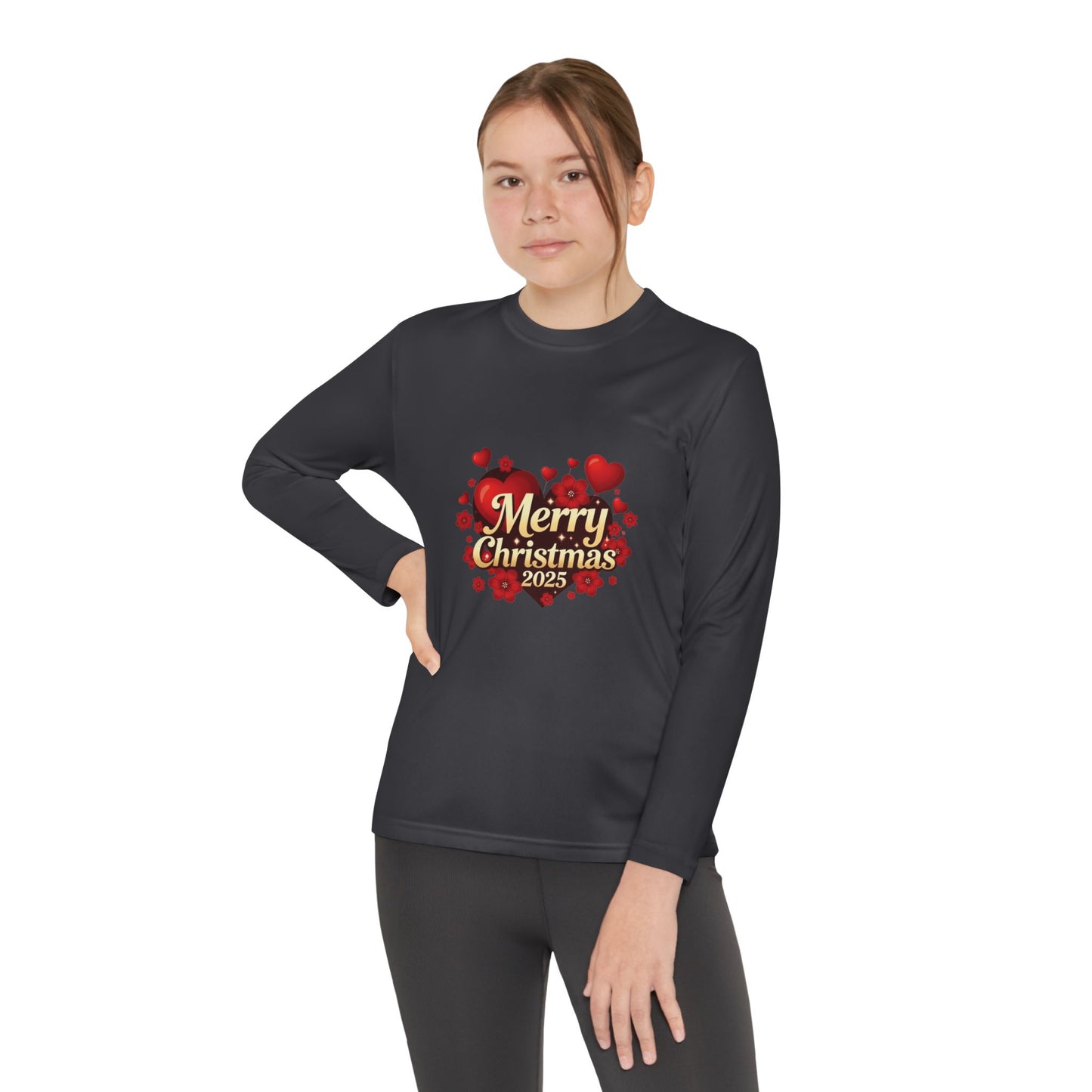Youth Long Sleeve “Merry Christmas 2025” Holiday Tee