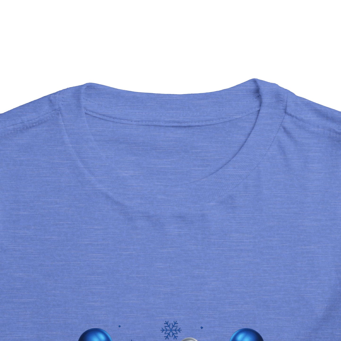 Toddler Tee — Merry Christmas 2025 Blue & Silver Balloon Design