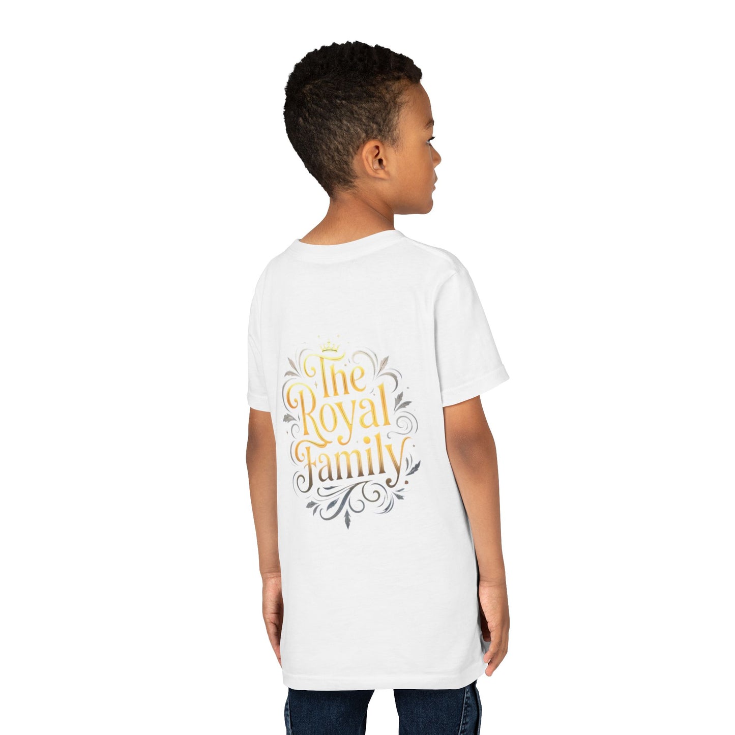 Youth Prince T‑Shirt – Gold Crown "Prince" Front & "The Royal Family" Back
