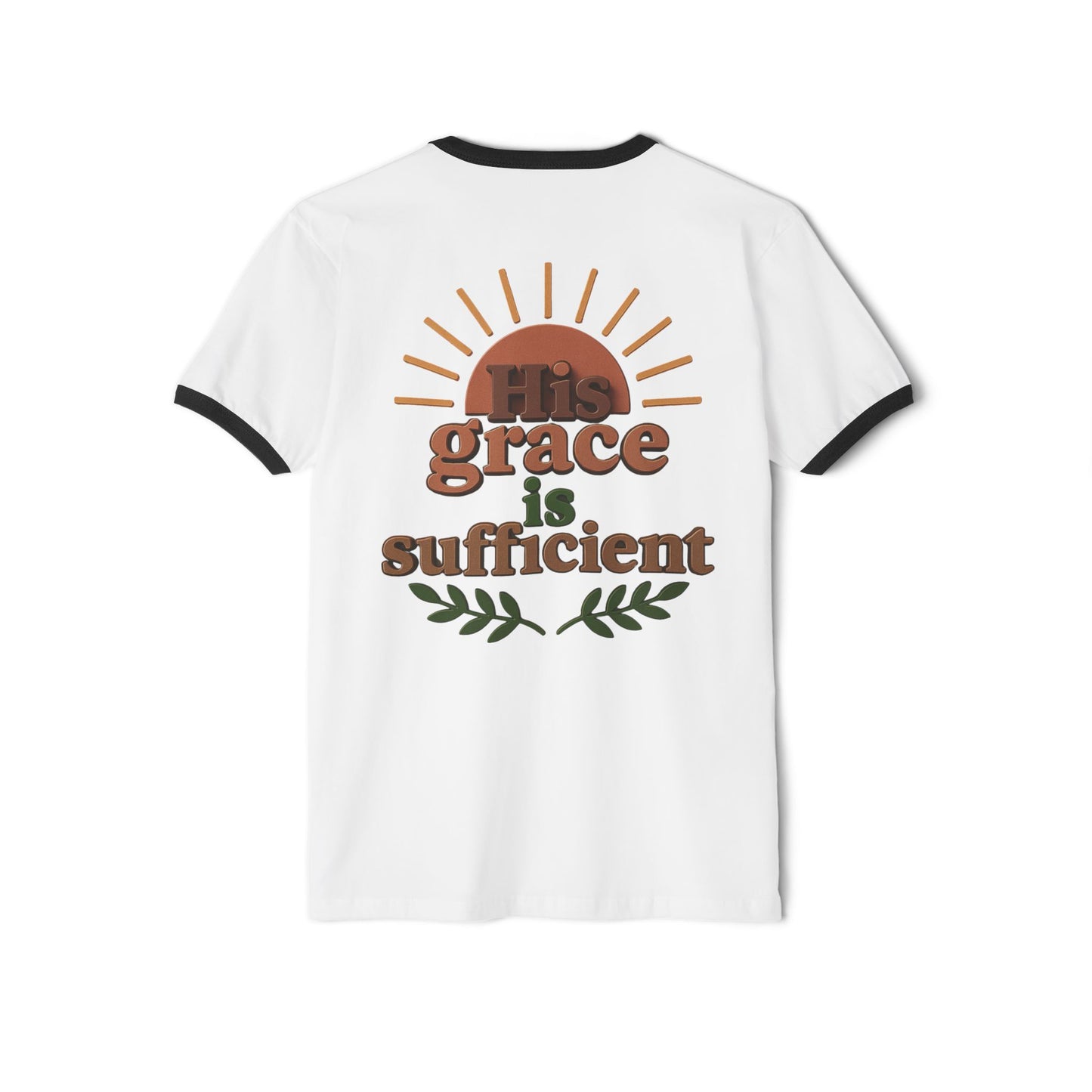 His Grace Is Sufficient Unisex Cotton Ringer T-Shirt