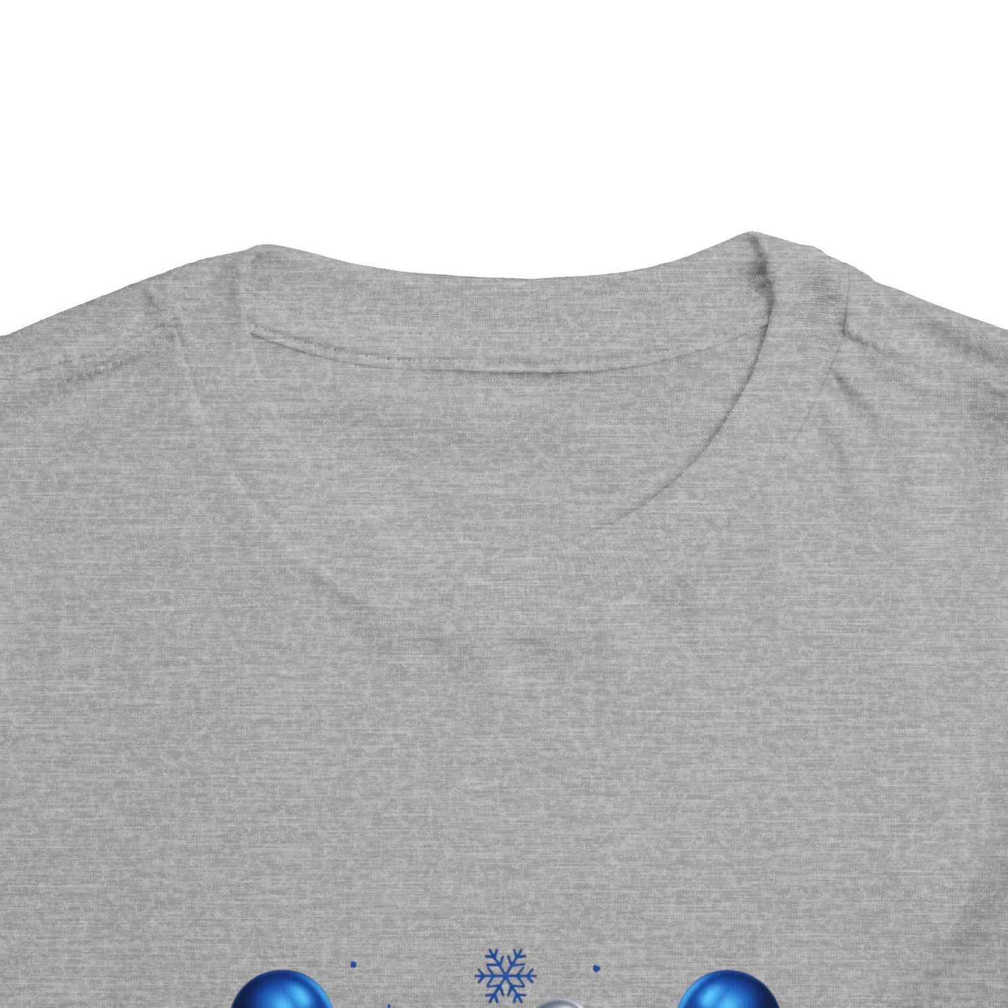 Toddler Tee — Merry Christmas 2025 Blue & Silver Balloon Design