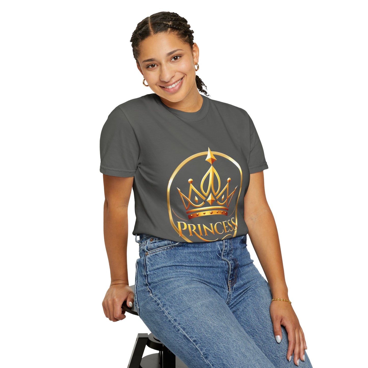 Princess Crown T‑Shirt — Gold Foil Royalty Graphic