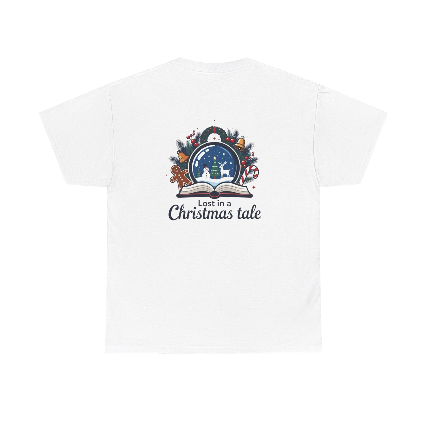 Christmas Tee — "Lost in a Christmas Tale" Snow Globe Graphic Shirt