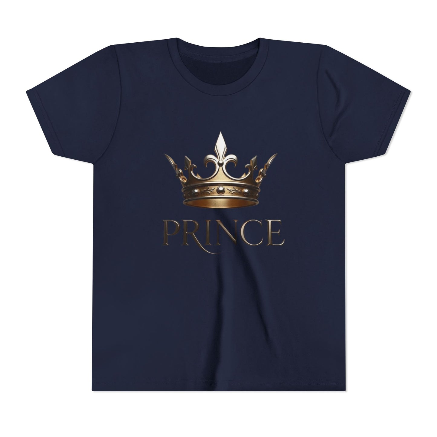 Youth Prince T‑Shirt – Gold Crown "Prince" Front & "The Royal Family" Back