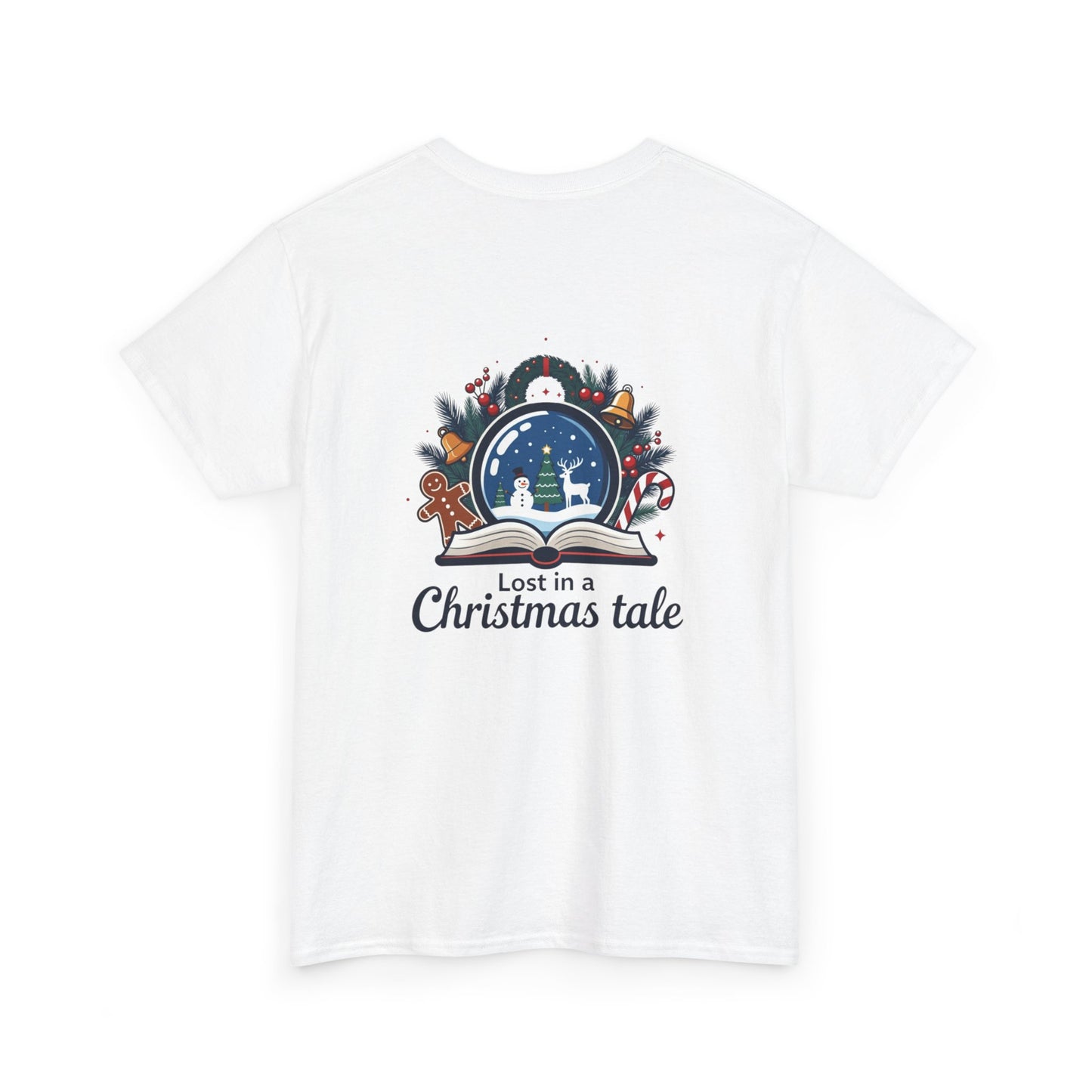 Christmas Tee — "Lost in a Christmas Tale" Snow Globe Graphic Shirt
