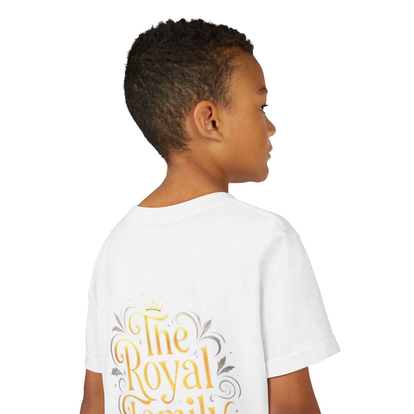 Youth Prince T‑Shirt – Gold Crown "Prince" Front & "The Royal Family" Back