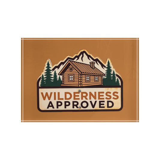 Wilderness Approved Photo Block - Rustic Cabin Wall Decor