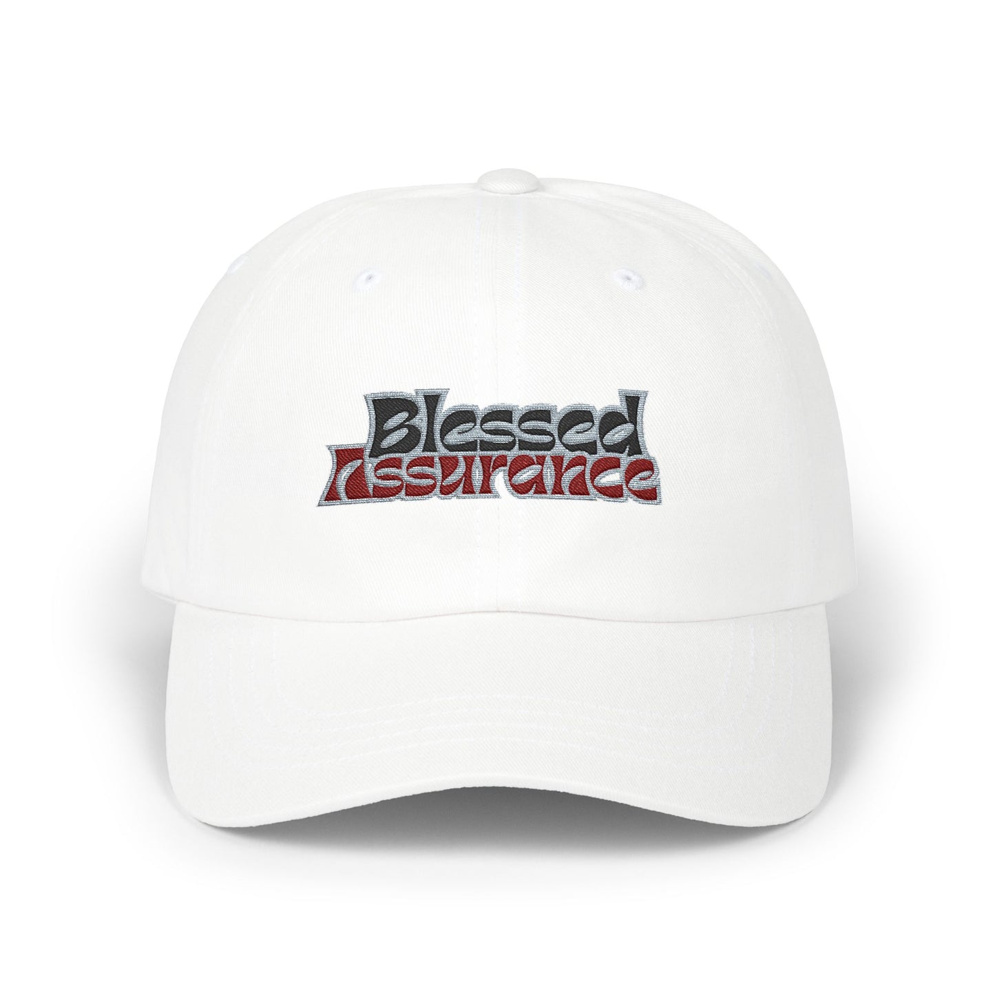 Blessed Assurance Dad Cap - Classic White Baseball Hat for Everyday Style