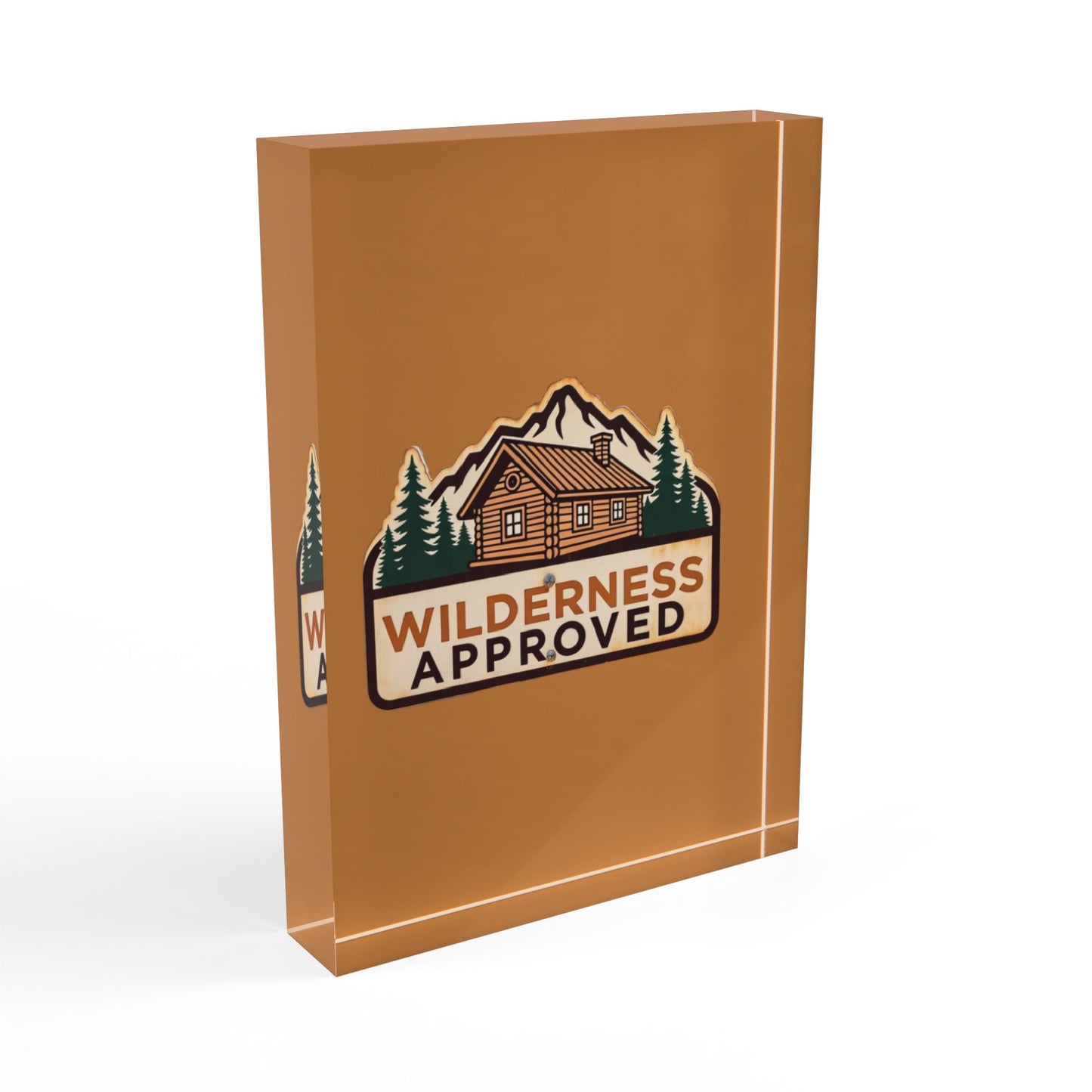 Wilderness Approved Photo Block - Rustic Cabin Wall Decor