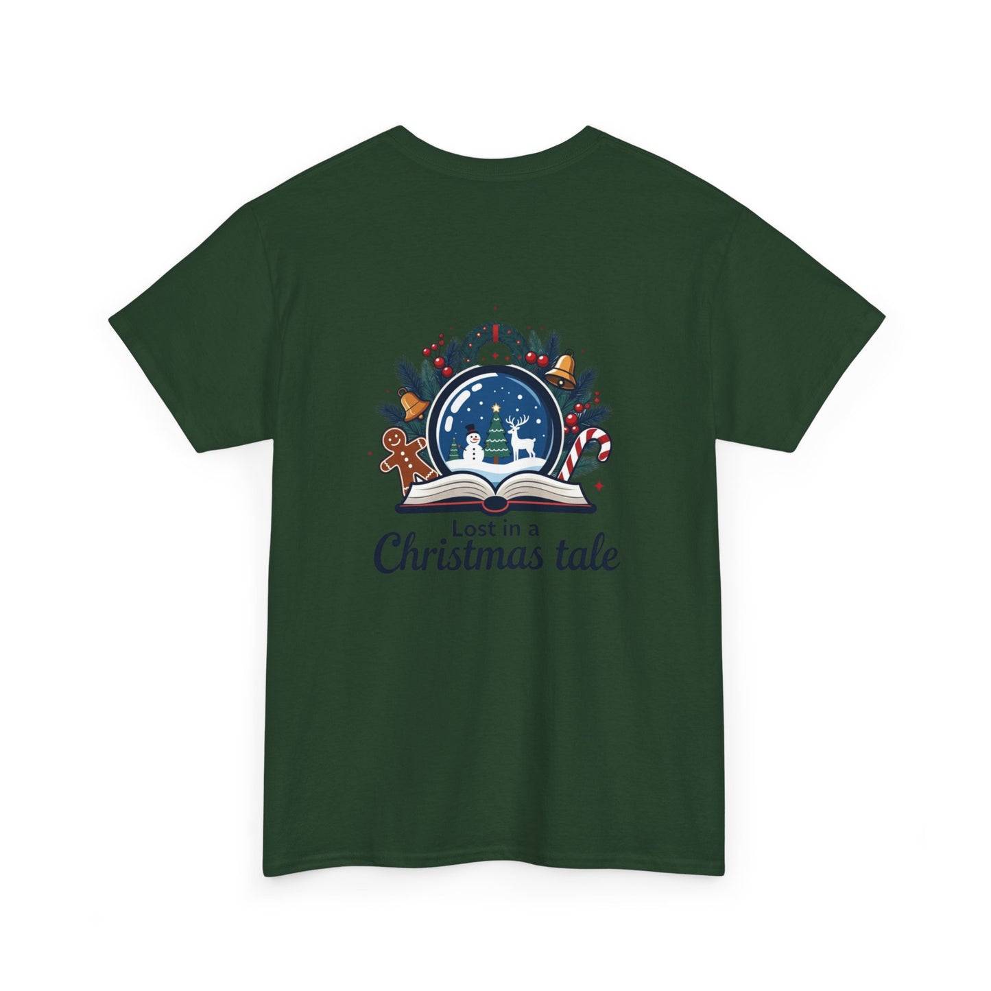 Christmas Tee — "Lost in a Christmas Tale" Snow Globe Graphic Shirt