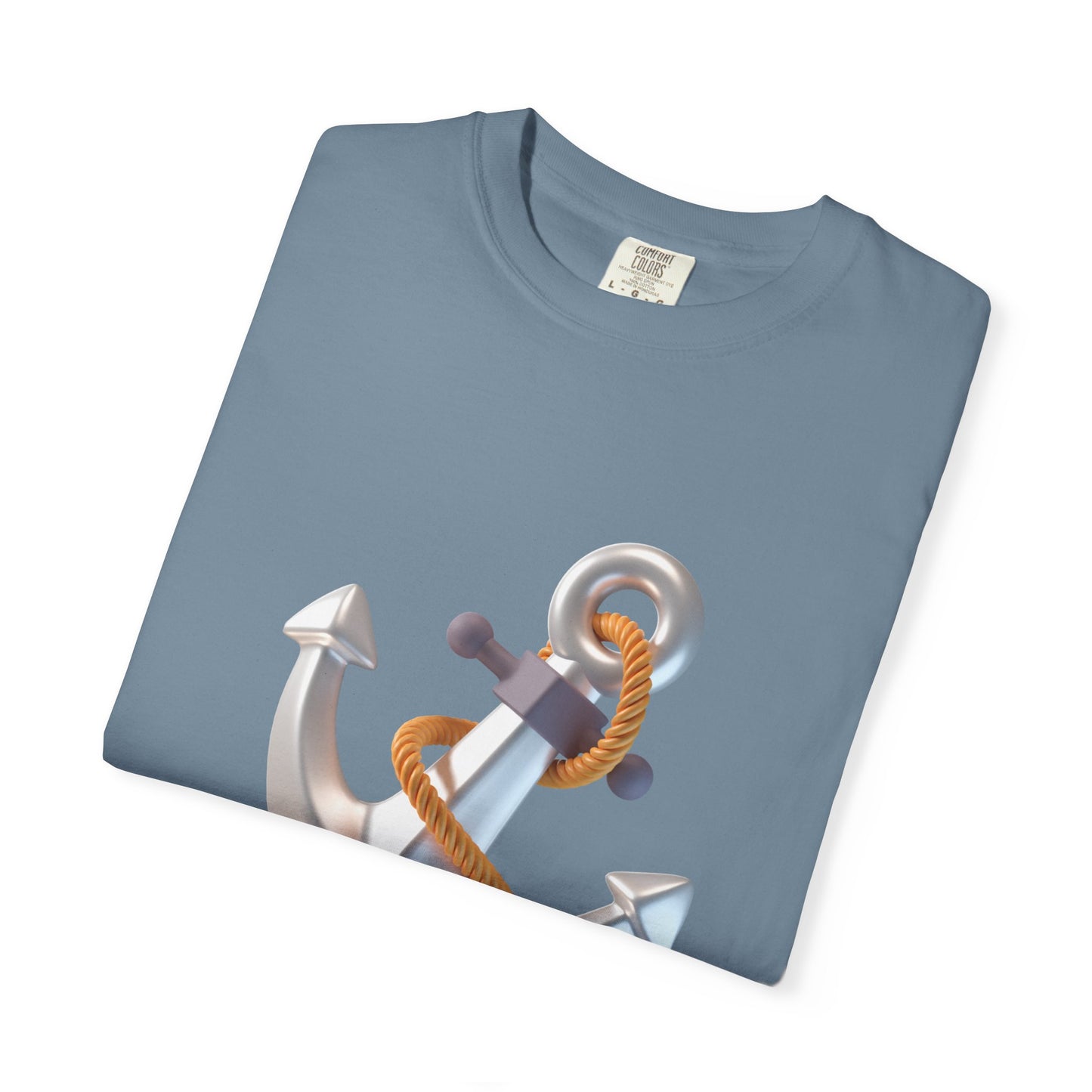 Faith-Inspired Unisex Garment-Dyed T-Shirt | 'In Jesus' Anchor Design