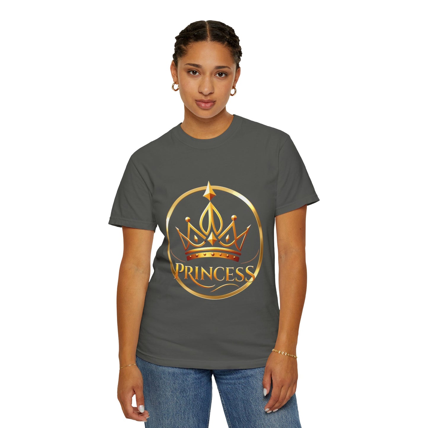 Princess Crown T‑Shirt — Gold Foil Royalty Graphic