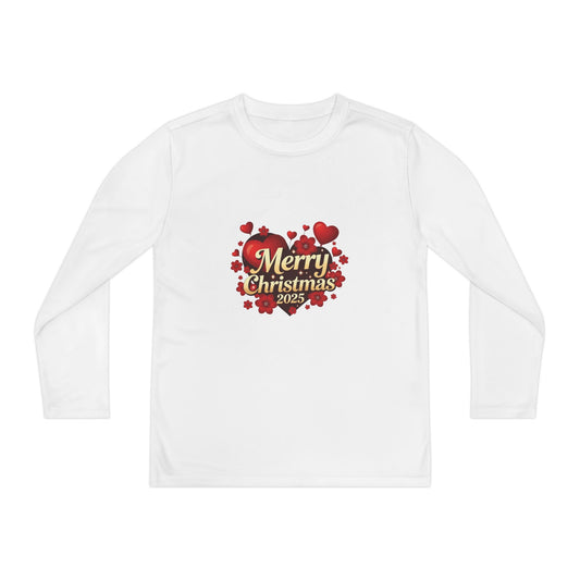 Youth Long Sleeve “Merry Christmas 2025” Holiday Tee