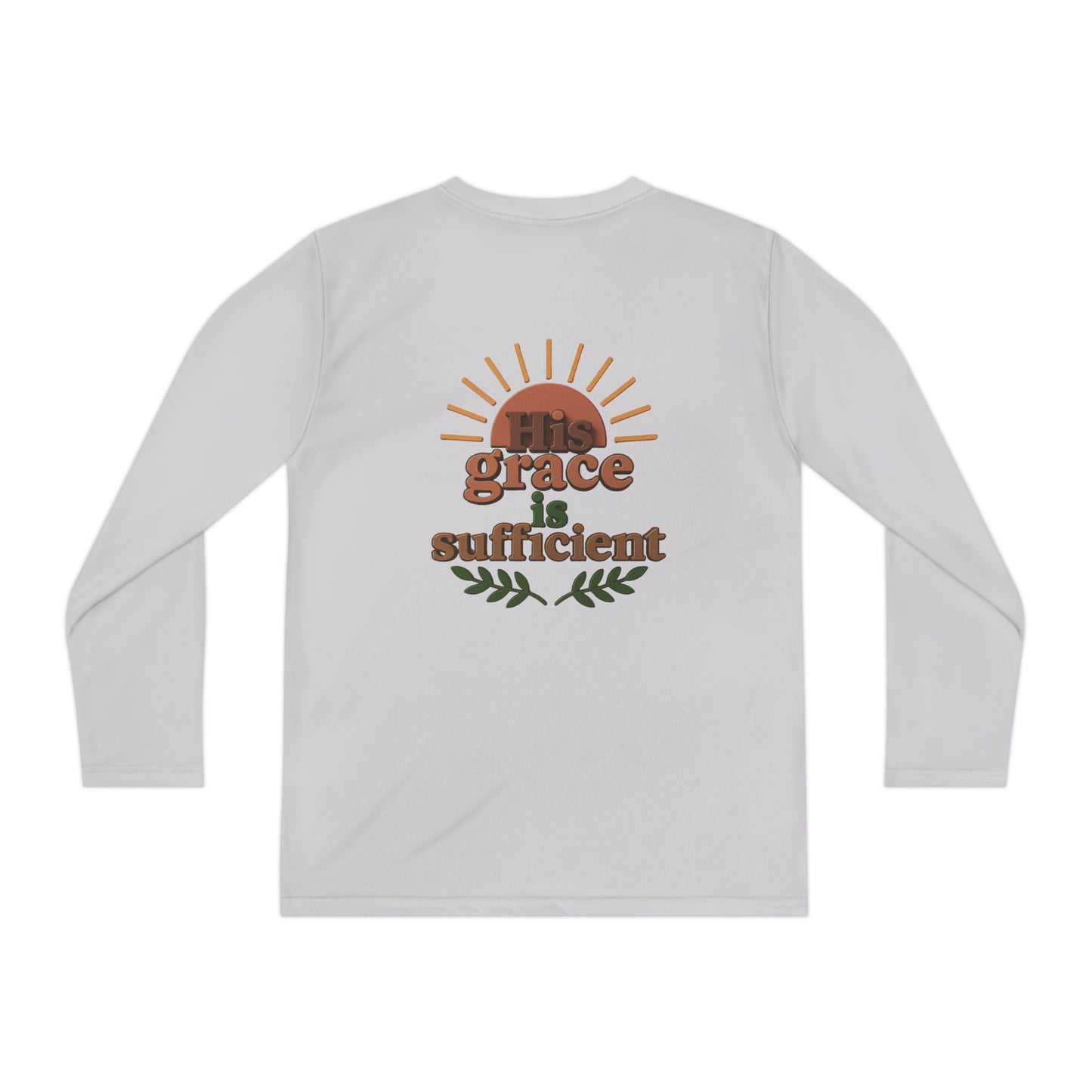 Youth Long Sleeve Tee - 'His Grace is Sufficient' Inspirational Shirt