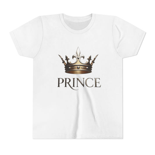 Youth Prince T‑Shirt – Gold Crown "Prince" Front & "The Royal Family" Back