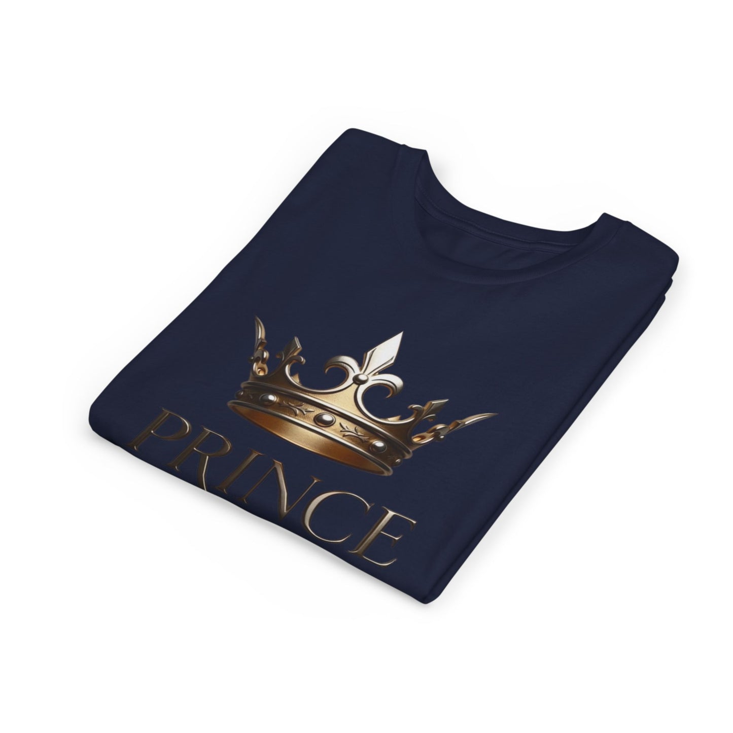 Youth Prince T‑Shirt – Gold Crown "Prince" Front & "The Royal Family" Back
