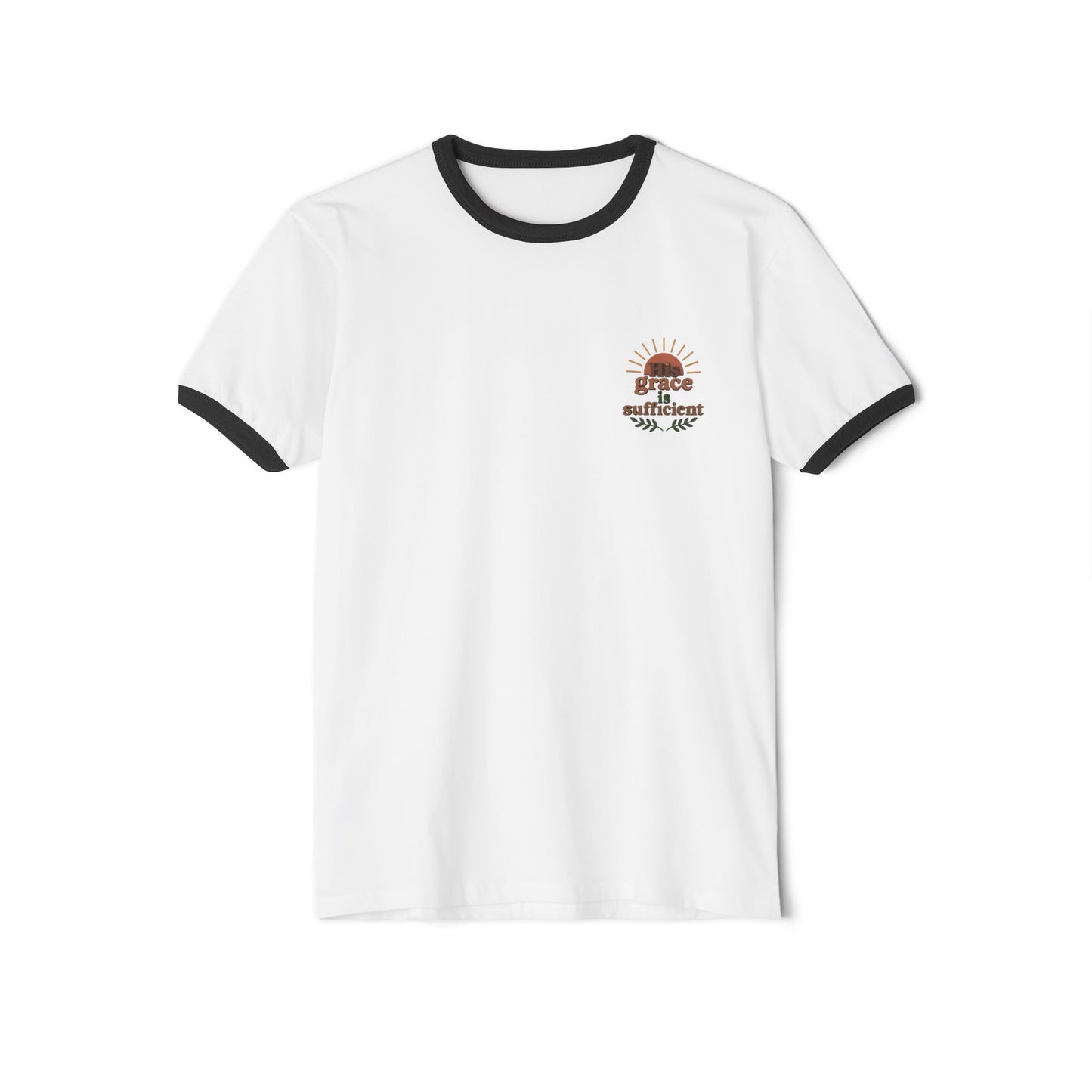 His Grace Is Sufficient Unisex Cotton Ringer T-Shirt