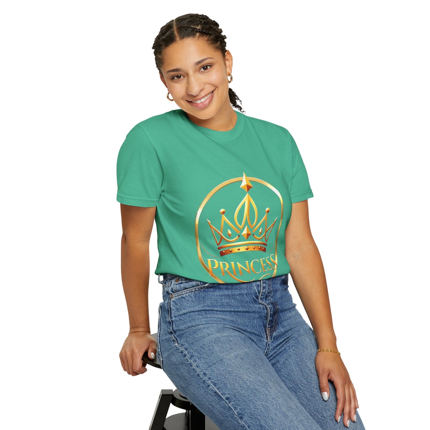Princess Crown T‑Shirt — Gold Foil Royalty Graphic