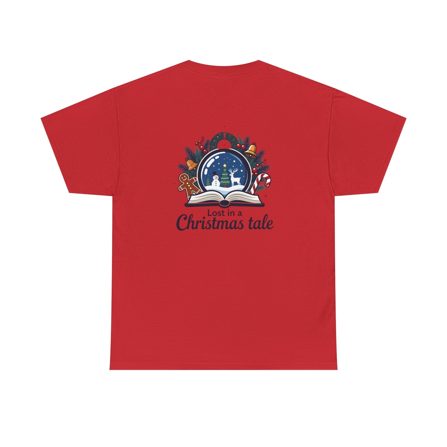 Christmas Tee — "Lost in a Christmas Tale" Snow Globe Graphic Shirt