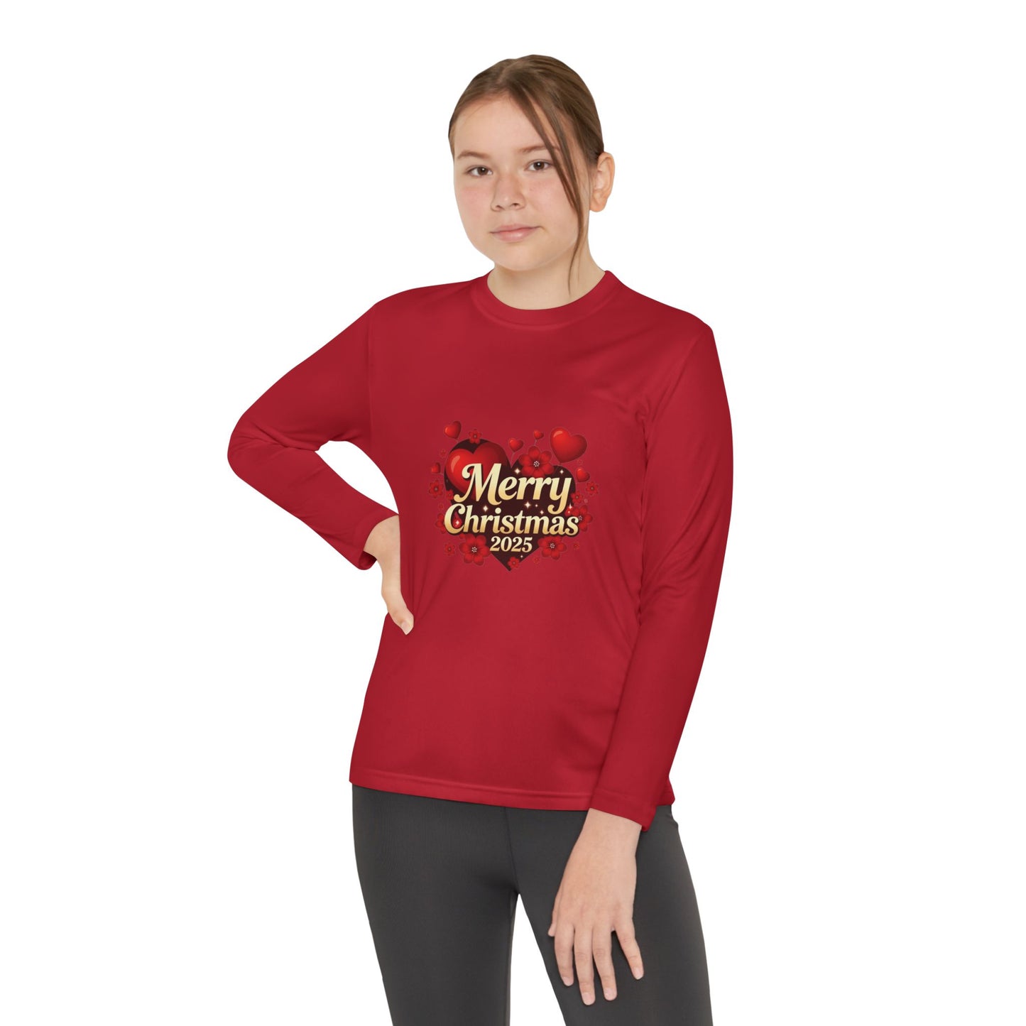 Youth Long Sleeve “Merry Christmas 2025” Holiday Tee