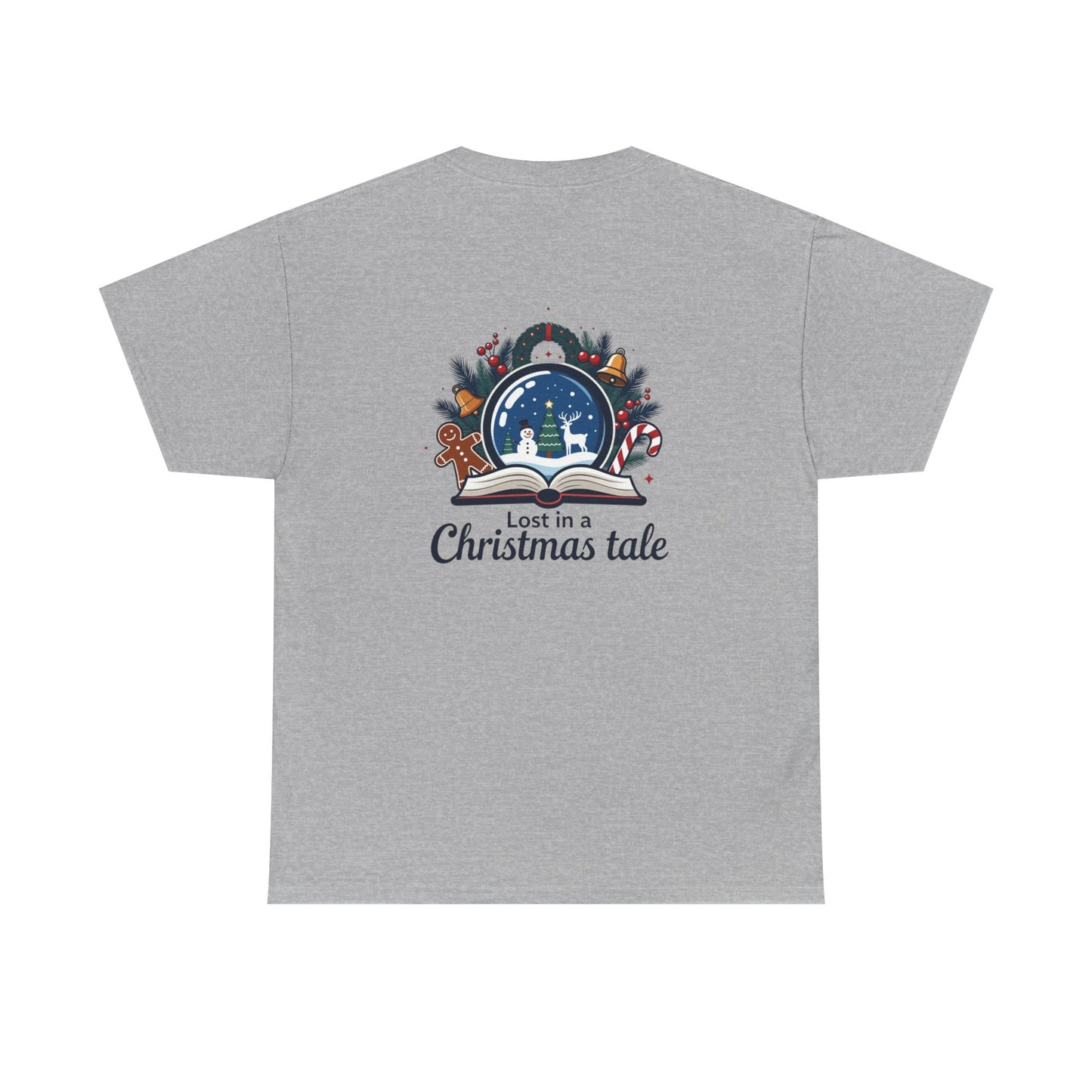 Christmas Tee — "Lost in a Christmas Tale" Snow Globe Graphic Shirt