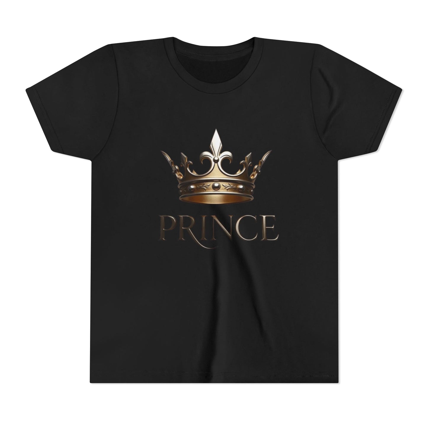 Youth Prince T‑Shirt – Gold Crown "Prince" Front & "The Royal Family" Back
