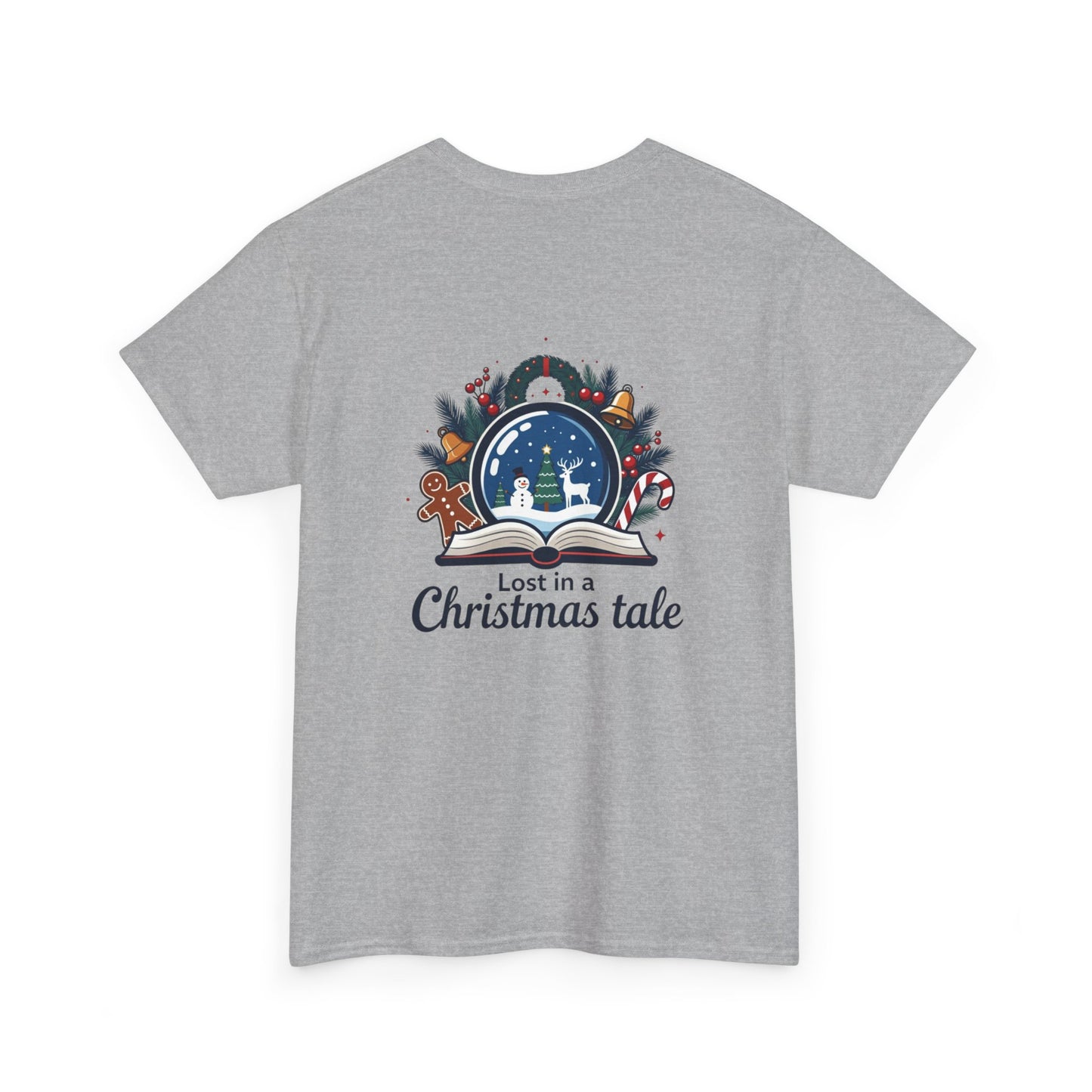 Christmas Tee — "Lost in a Christmas Tale" Snow Globe Graphic Shirt