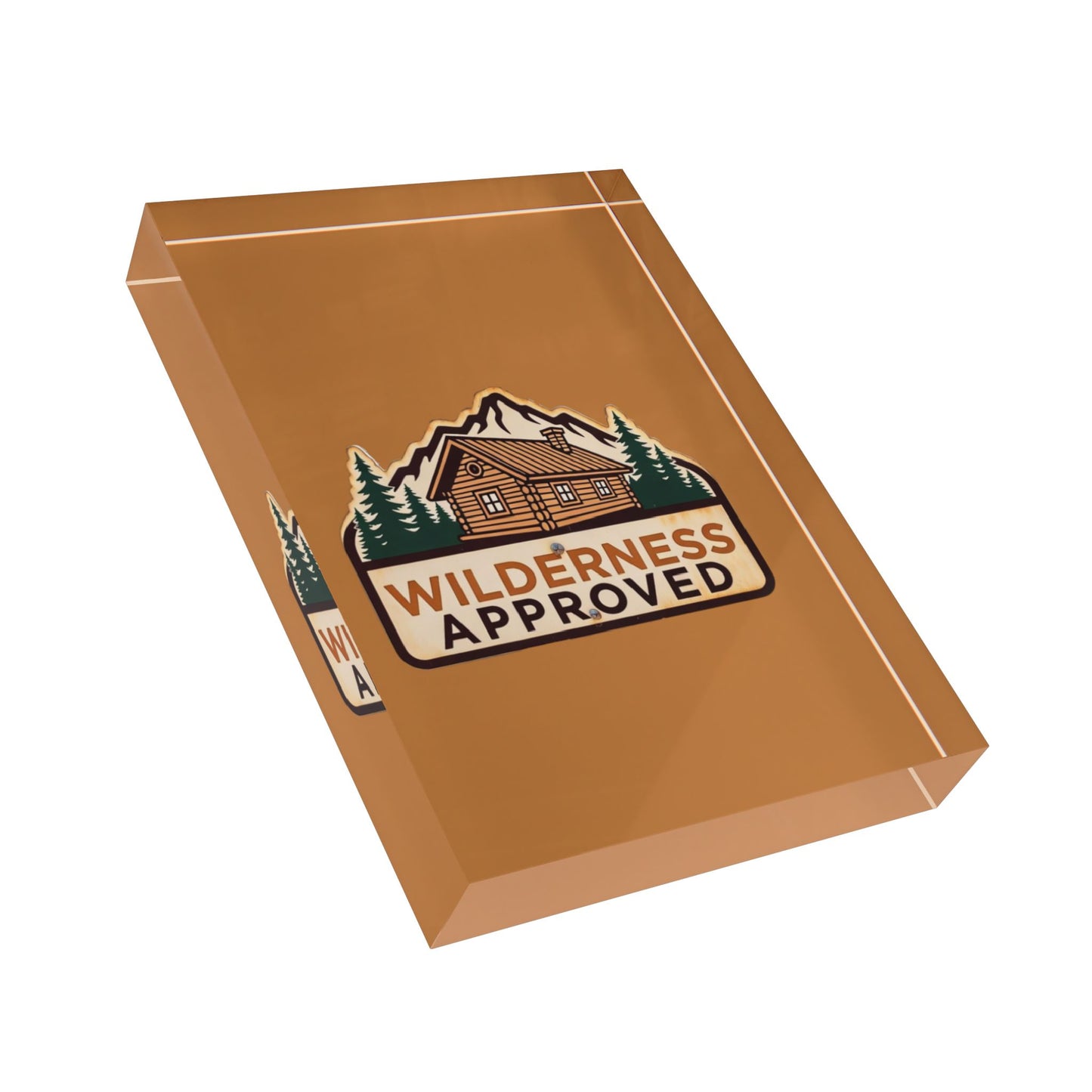 Wilderness Approved Photo Block - Rustic Cabin Wall Decor