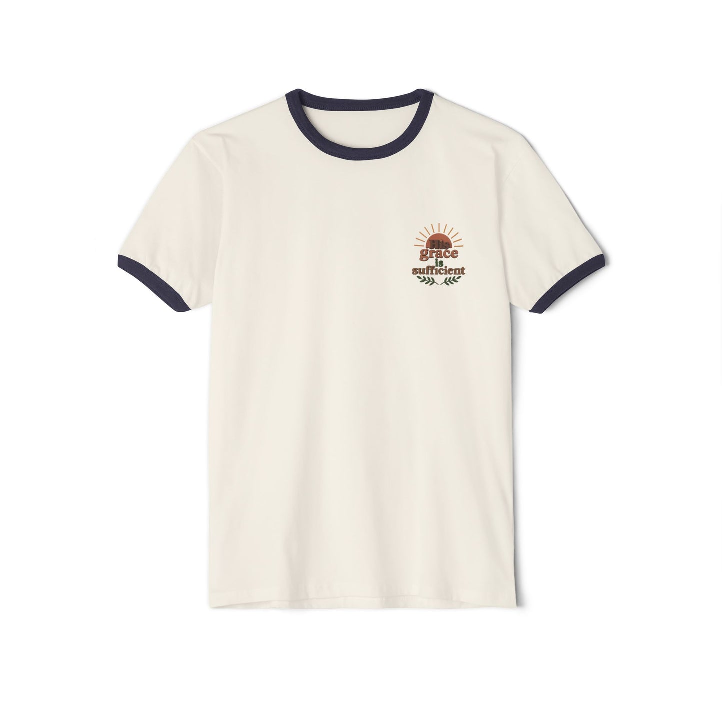 His Grace Is Sufficient Unisex Cotton Ringer T-Shirt