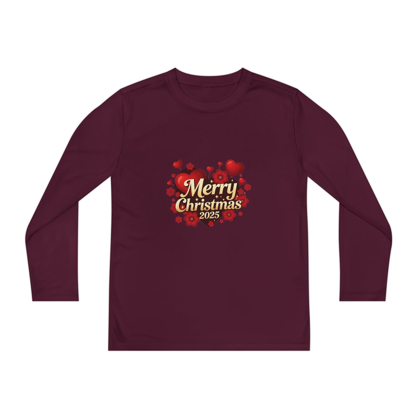 Youth Long Sleeve “Merry Christmas 2025” Holiday Tee